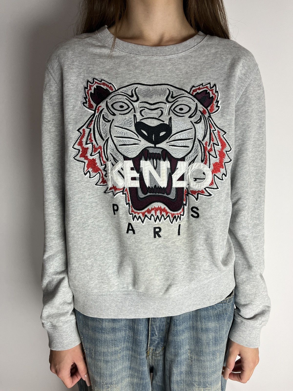 Kenzo Kenzo tiger logo luxury woman crewneck sweatshirt Size L / US 10 / IT 46 - 1 Thumbnail