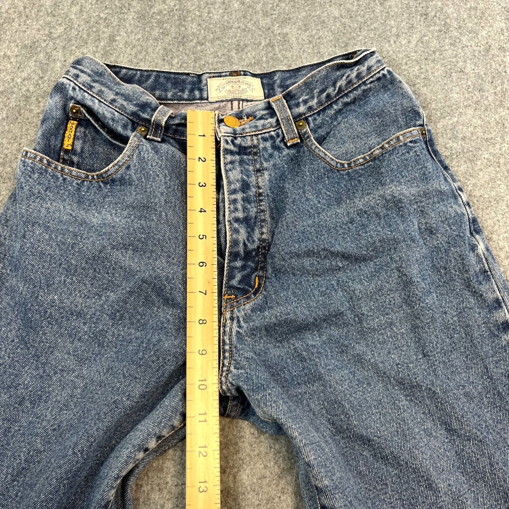 Vintage Armani Jeans Jeans High Waist Mom 6 Womens Blue 90s Vintage Denim 5-Pocket Rise 11 Slim Regular Size 28" / US 6 / IT 42 - 5 Thumbnail