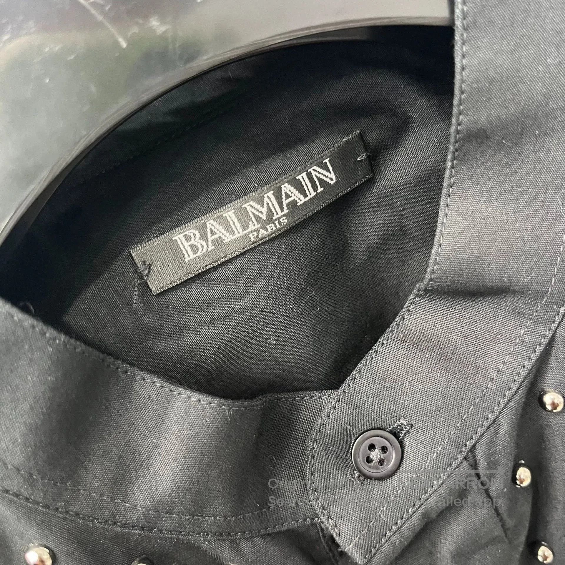 Balmain Balmain Black Beaded Front Shirt. Size US M / EU 48-50 / 2 - 3 Thumbnail