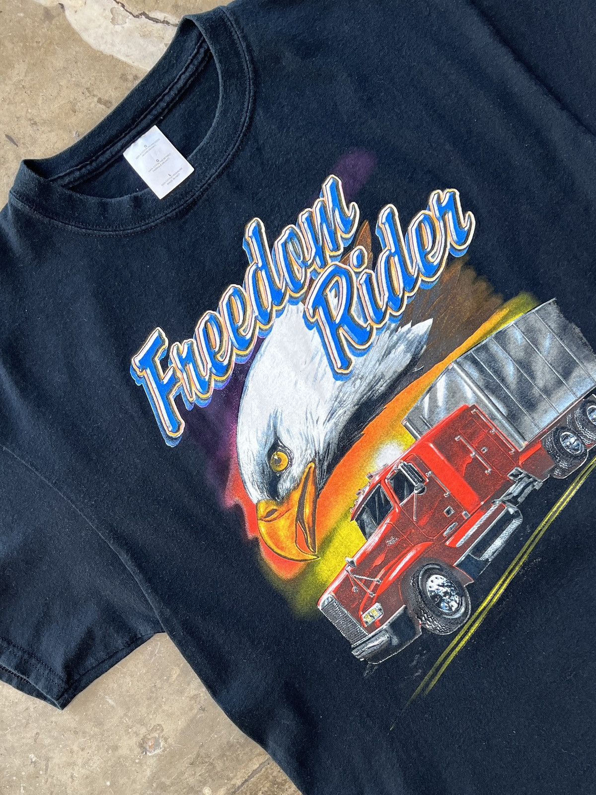 Vintage Vintage Freedom Ride American Eagle Trucker Tee Large Size US L / EU 52-54 / 3 - 1 Thumbnail
