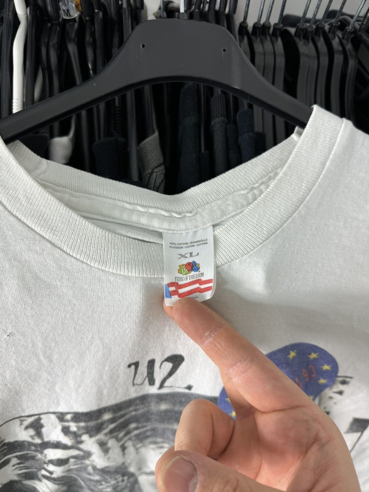 Band Tees × Vintage Vintage U2 Zooropa 1993 Europe Tour Single Stitch XL 90s Size US XL / EU 56 / 4 - 4 Thumbnail