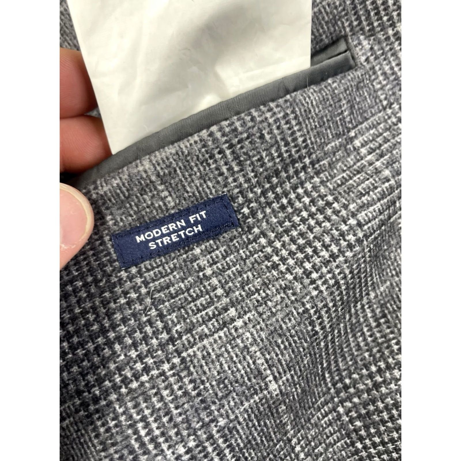 Joseph Abboud Joseph Abboud Heritage Blazer Jacket Glen Plaid 44R Modern Fit Stretch 1 Piece Men Suit Jacket Gray Tweed Regular Vintage No Size 44R - 3 Thumbnail
