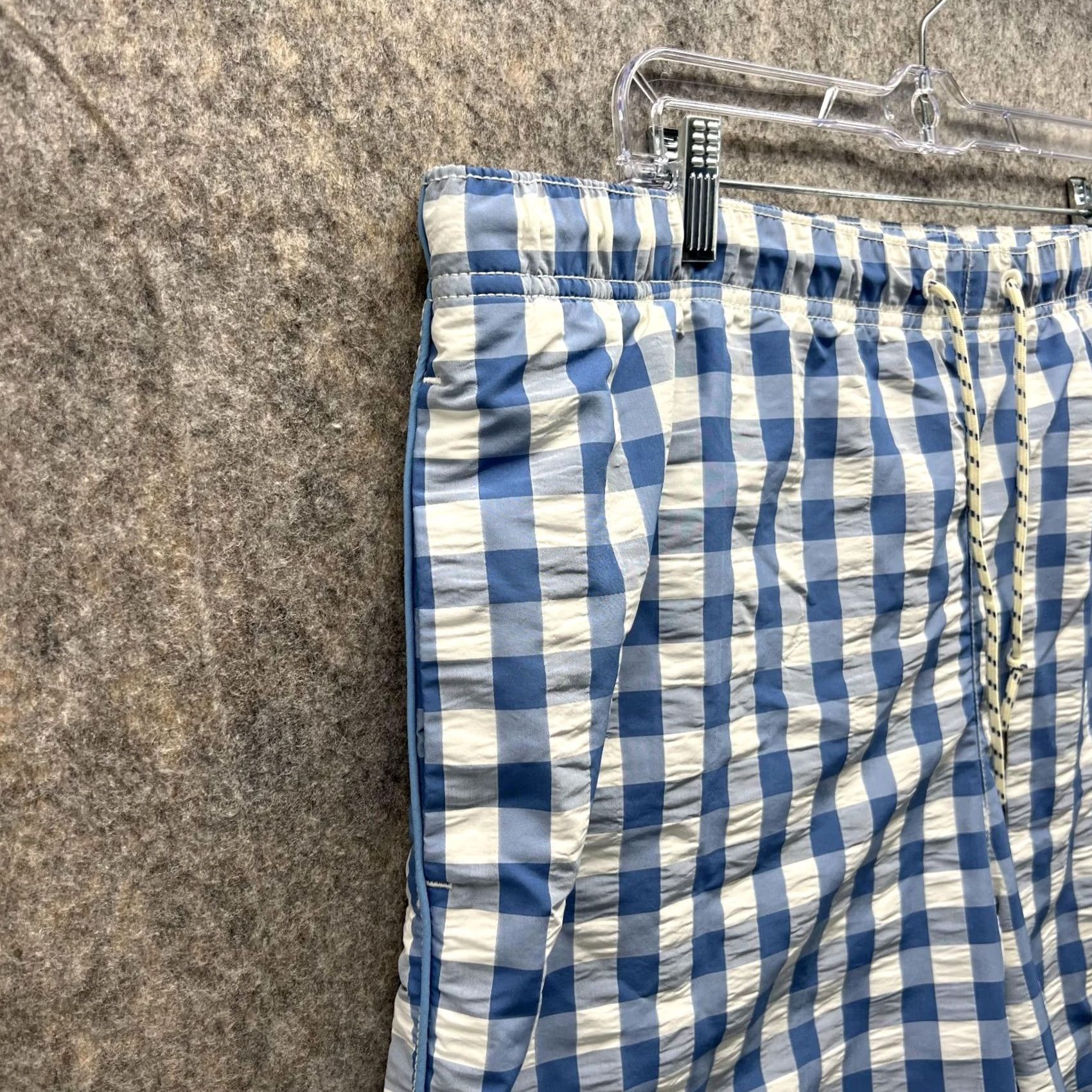 Tommy Bahama Tommy Bahama Shorts Men 2XL Blue Drawstring Checkered Trunks Swimwear Casual Beachwear Size US 39 - 3 Thumbnail