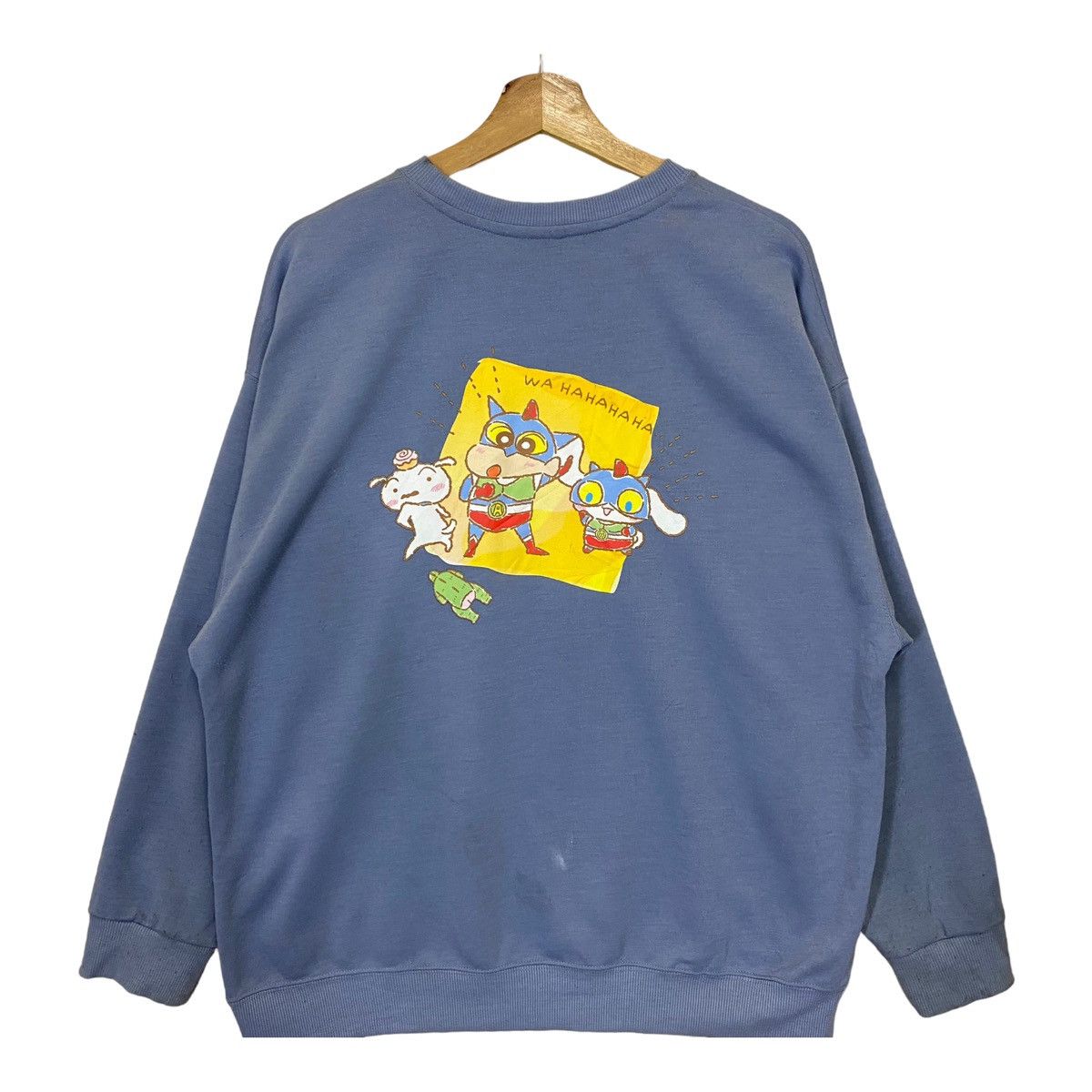 Cartoon Network × Japanese Brand Crayon Shincan Character Big Logo Crewneck Sweatshirt Size US L / EU 52-54 / 3 - 1 Thumbnail