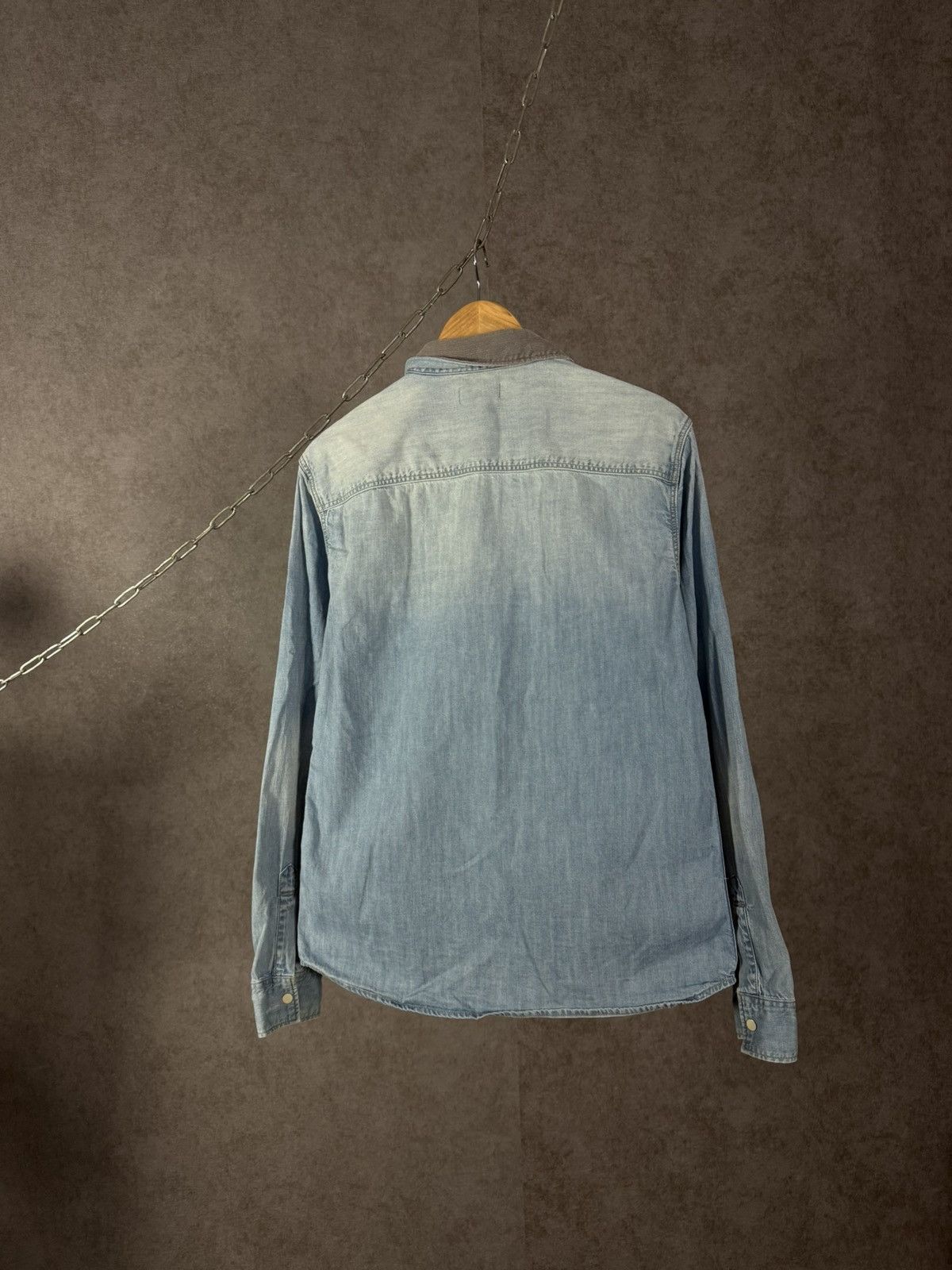 Allsaints Allsaints designer distressed denim shirt Size US S / EU 44-46 / 1 - 9 Thumbnail