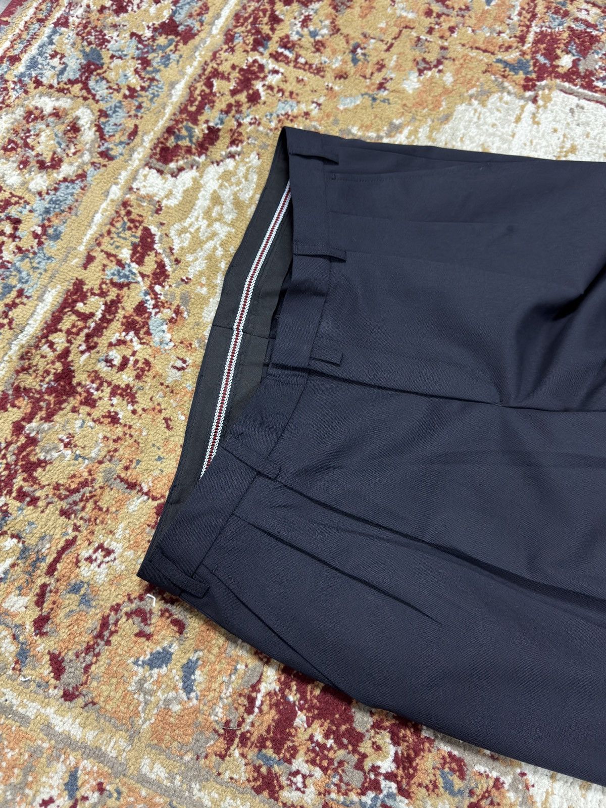 Other Vintage Suit Pants Wool Blend Striped Wide Leg Baggy Formal Size US 34 / EU 50 - 3 Thumbnail