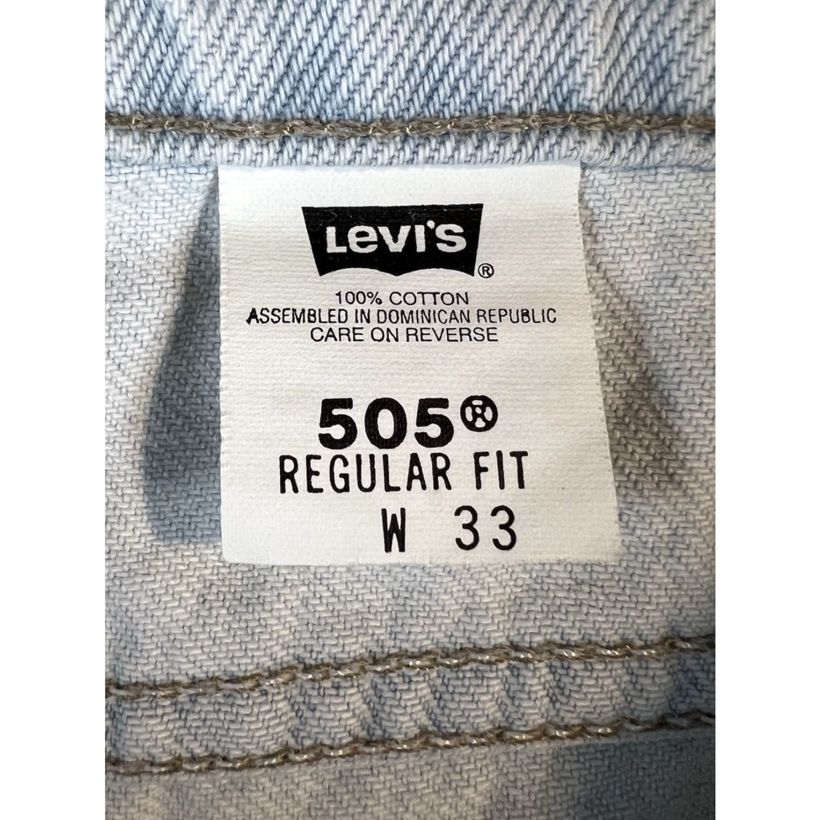 Levi's VINTAGE Levi's 505 Jorts Mens 32x8.5 Regular Fit Denim Light READ Size US 32 / EU 48 - 6 Thumbnail