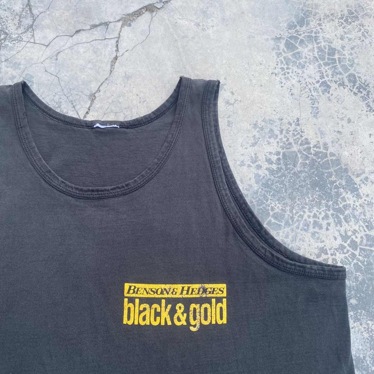 Rare BENSON & HEDGES Black & Gold tank top