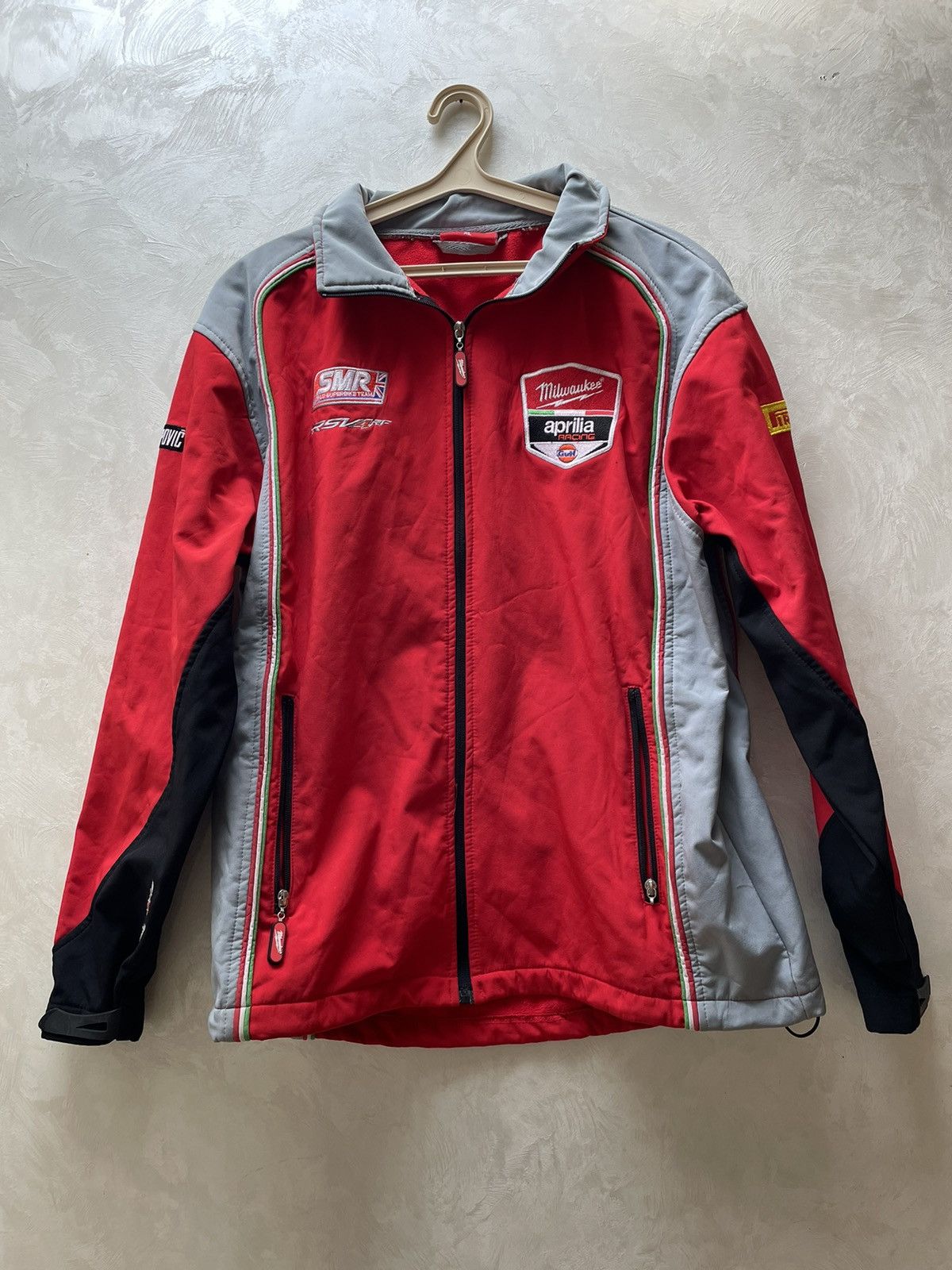 Other Milwaukee Aprilla Racing Jacket Akrapovic Firelli Full Zip Size US XL / EU 56 / 4 - 1 Thumbnail
