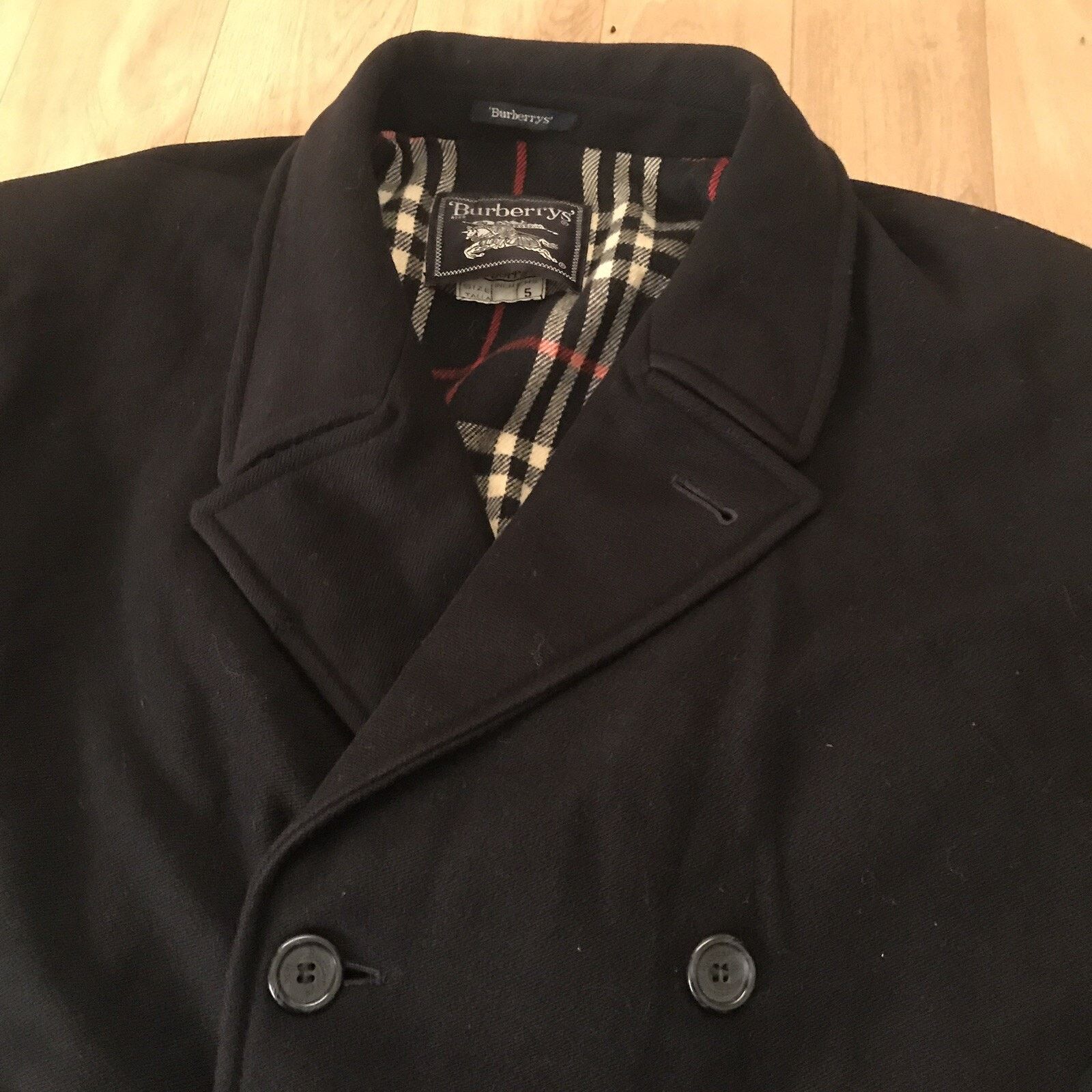 Burberry vintage BURBERRY winter Jacket coat Double Breasted wool Size US XL / EU 56 / 4 - 4 Thumbnail