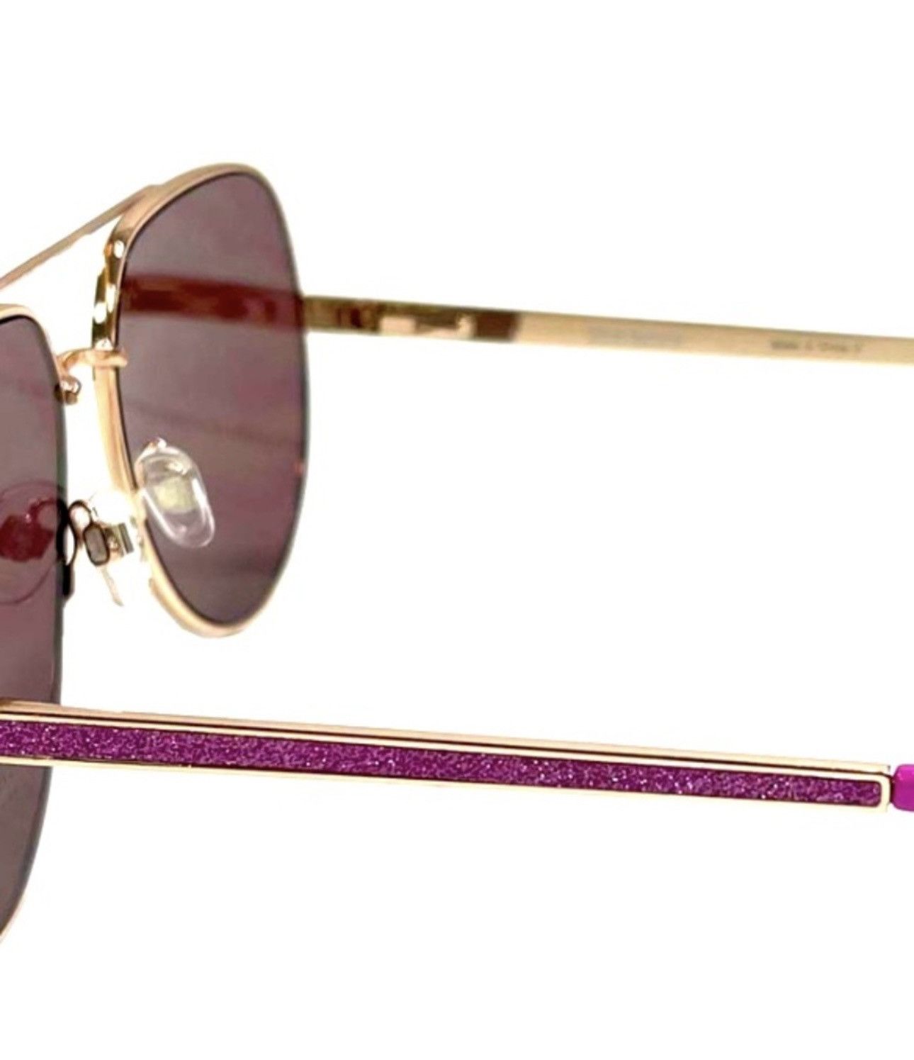 Steve Madden Steve Madden Aviator Pink & Gold Frame Sunglasses Size ONE SIZE - 8 Thumbnail