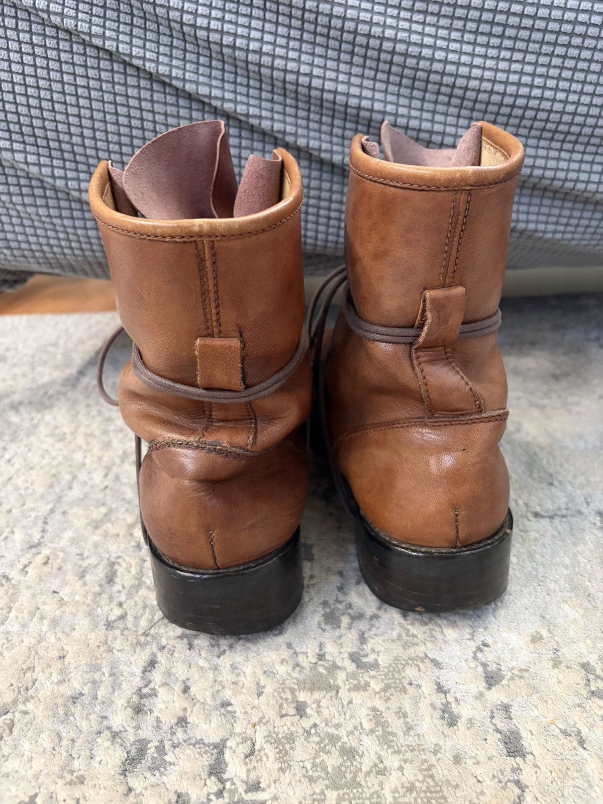Alfredo Bannister Heel Lace Leather Boots Size US 10 / EU 43 - 6 Thumbnail