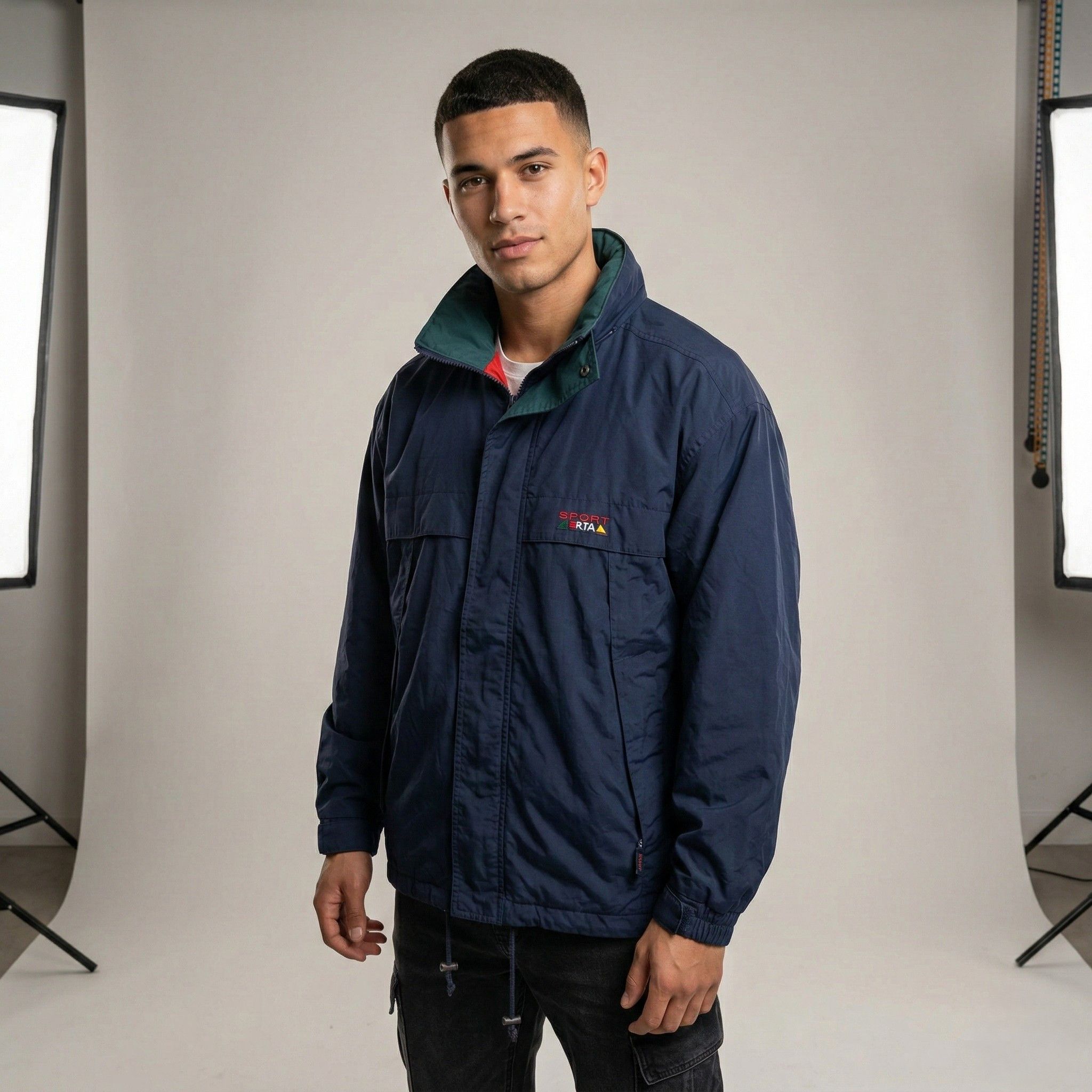 Vintage CBC Sport Men L Jacket Navy Hood American Classics 6874 Size US L / EU 52-54 / 3 - 1 Thumbnail