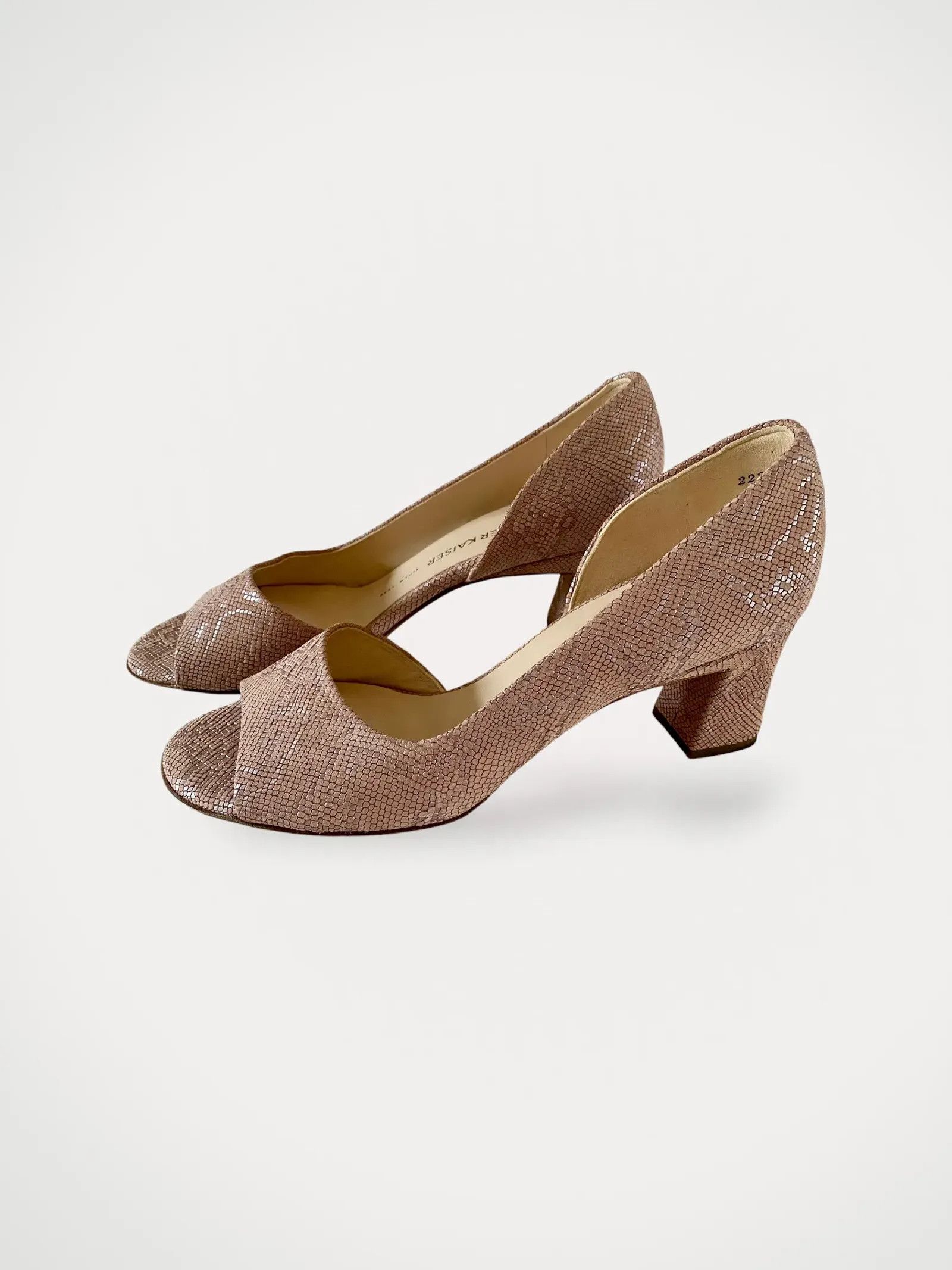 Other Peter Kaiser Läderpumps rosa ormskinn Heels Size US 9 / IT 39 - 1 Thumbnail