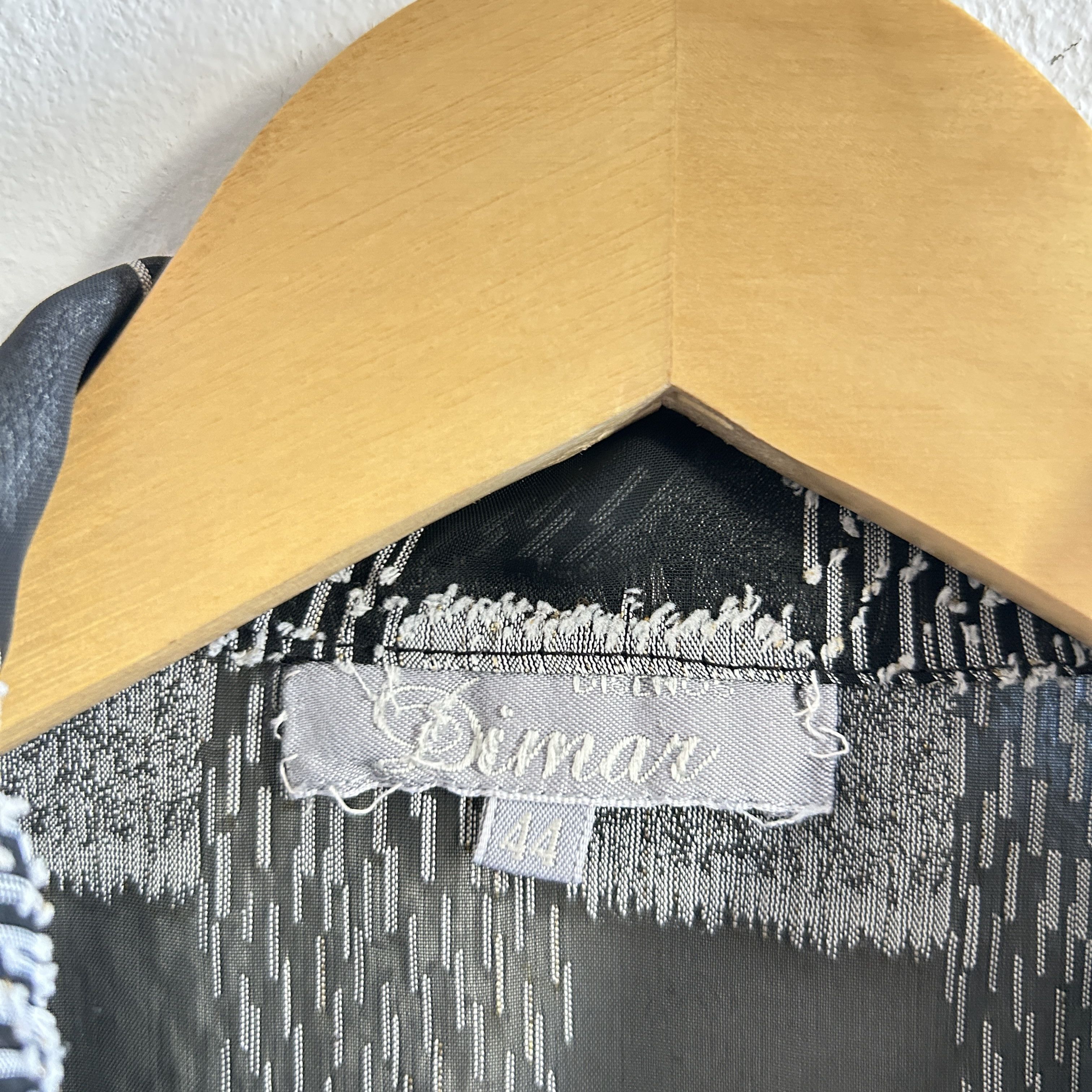 Vintage Vintage 90s Sheer Checkered Monochrome Blouse Size L / US 10 / IT 46 - 12 Thumbnail