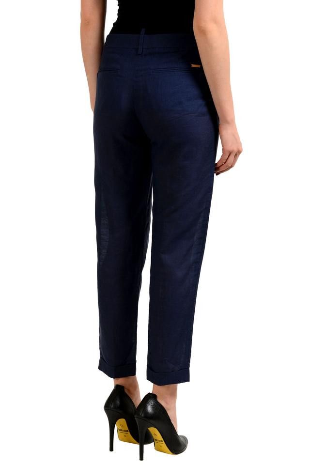 Dsquared2 Dsquared2 SS Navy Linen Pants Size 25" / US 0 / IT 36 - 9 Thumbnail