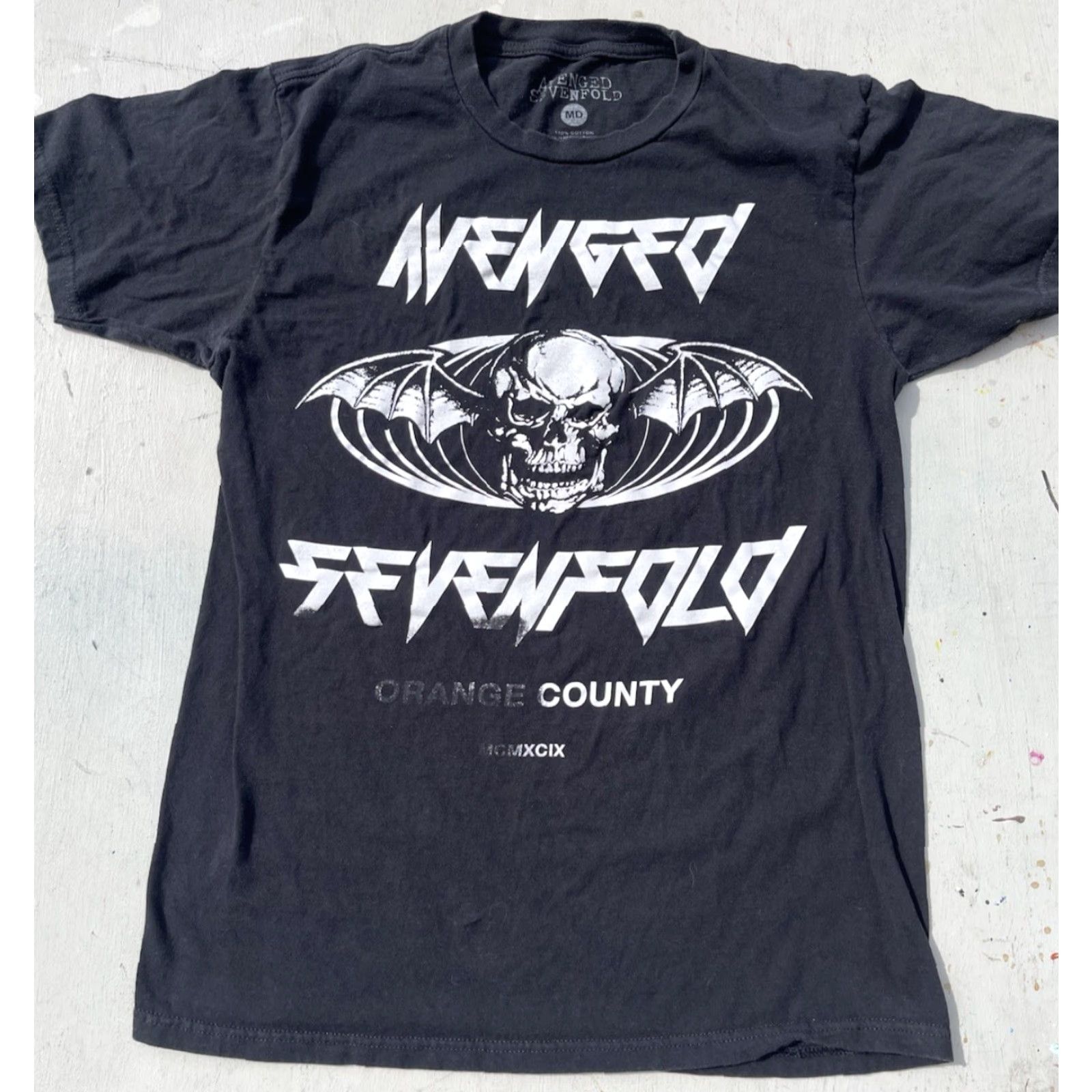 Logo 7 Avenged Sevenfold T-Shirt Black OC Logo M Spell-Out Emo Rock Y2K A7X Metal Mens Shirt Short Sleeve 2020s Cotton Knit Holiday? Size US M / EU 48-50 / 2 - 2 Thumbnail