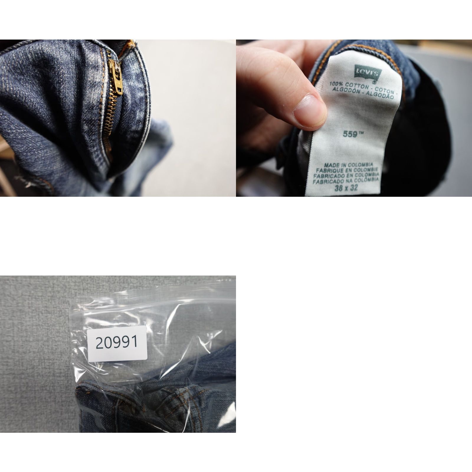 Levi's Levi's 559 Jeans Men Slim Straight Dark Wash Denim Blue 38x32 Denim Cowboy Western (Regular, 5-Pocket) Mens Size US 38 / EU 54 - 9 Thumbnail