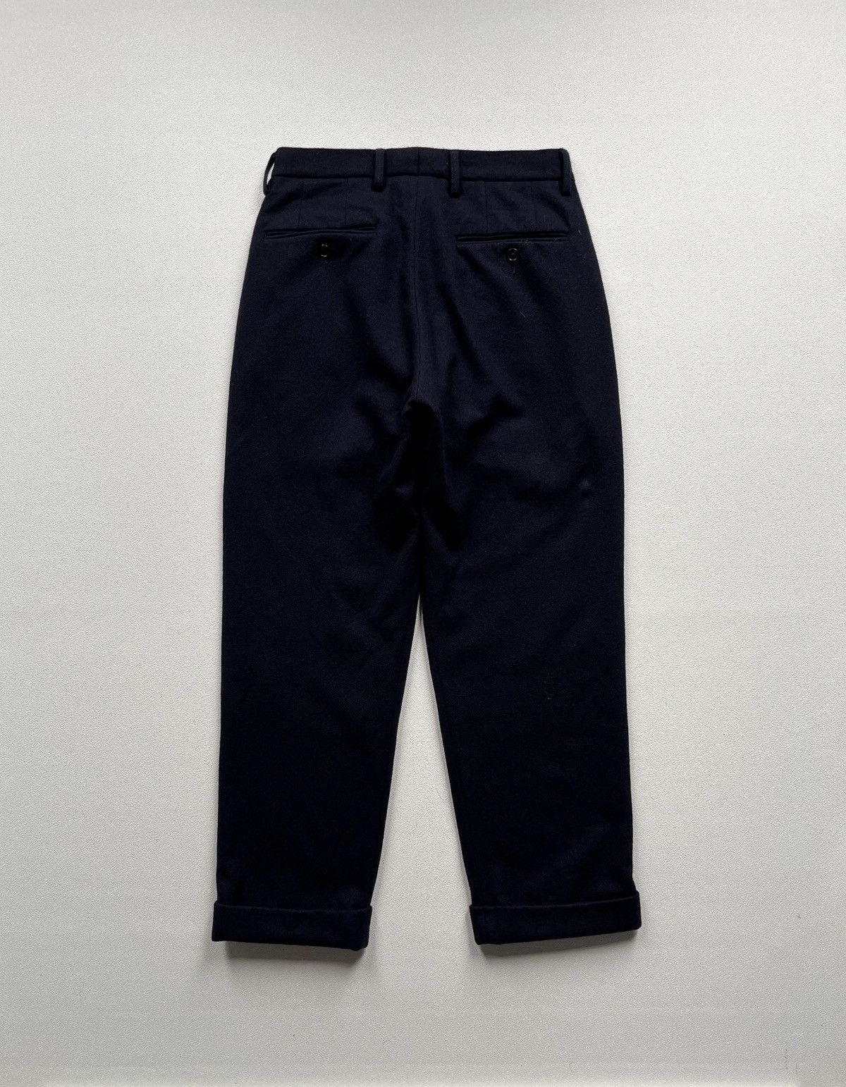 District UNITED ARROWS District United Arrows 2Pleats Wide Wool Flannel Pants DNavy Size US 28 / EU 44 - 2 Thumbnail