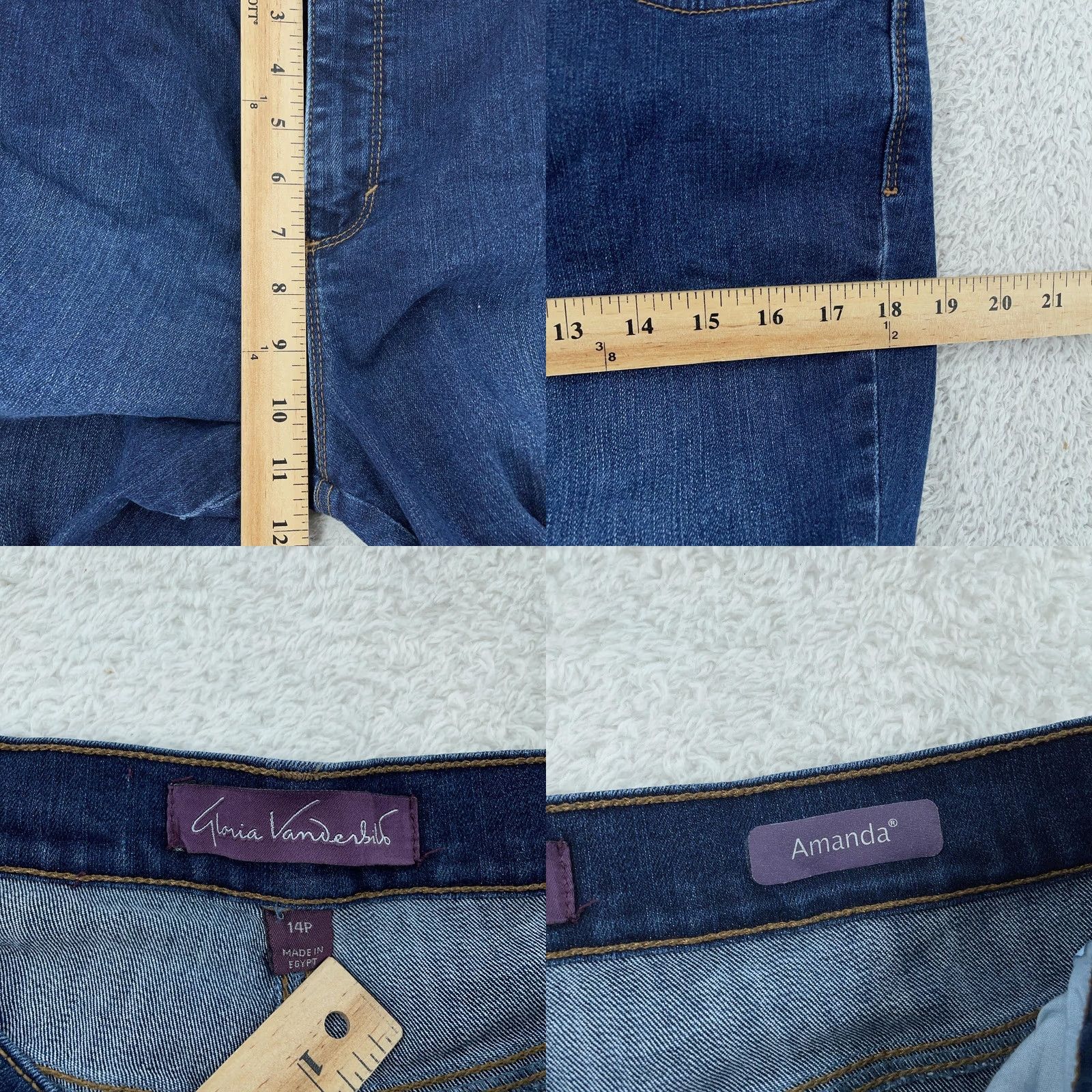 Gloria Vanderbilt Gloria Vanderbilt Jeans Womens 14P Straight Dark Wash Amanda Stretch 34x28 Size 36" / US 14 / IT 50 - 8 Thumbnail