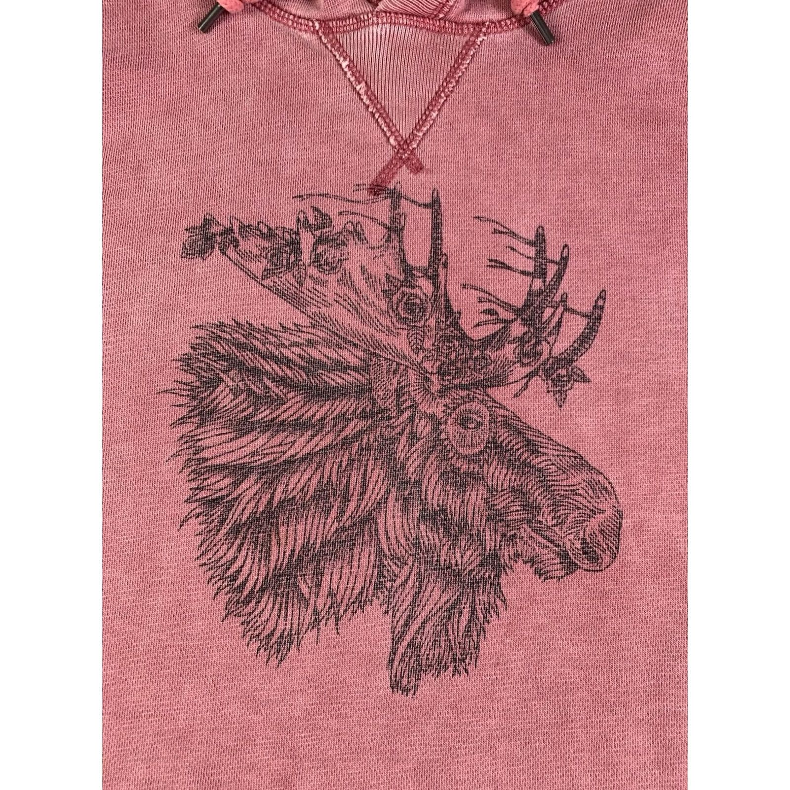 Abercrombie & Fitch Abercrombie Fitch Graphic Hoodie Mens XL Red Moose Limited Collection Pullover Size US XL / EU 56 / 4 - 2 Thumbnail