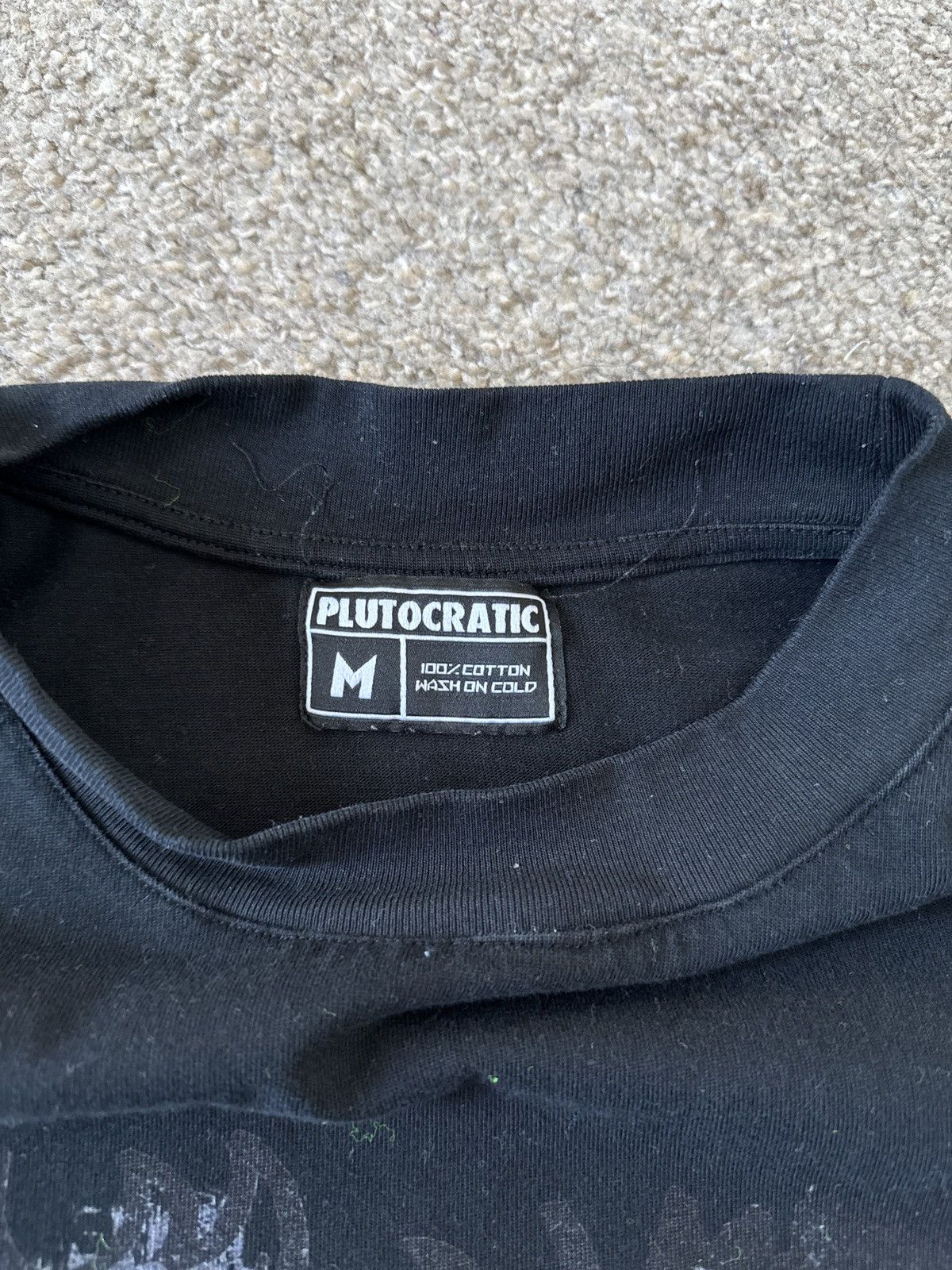 Designer × Vintage Plutocratic Black Tee Size US M / EU 48-50 / 2 - 3 Thumbnail