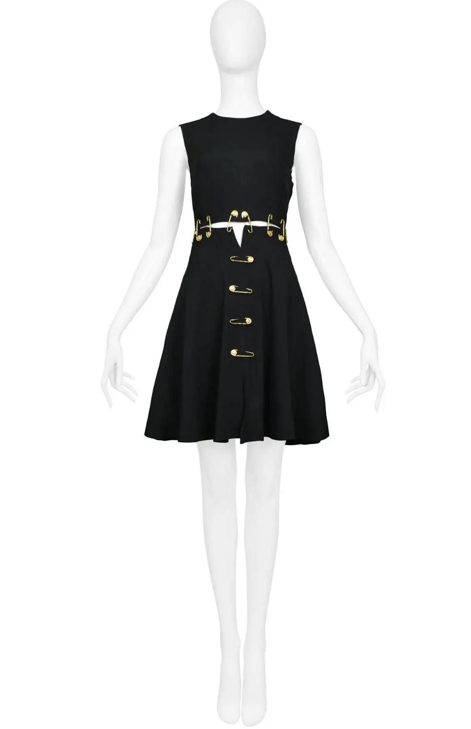Versace Gianni Versace Safety Pin S/S 1994 Couture Runway XS Dress Size XS / US 0-2 / IT 36-38 - 4 Thumbnail