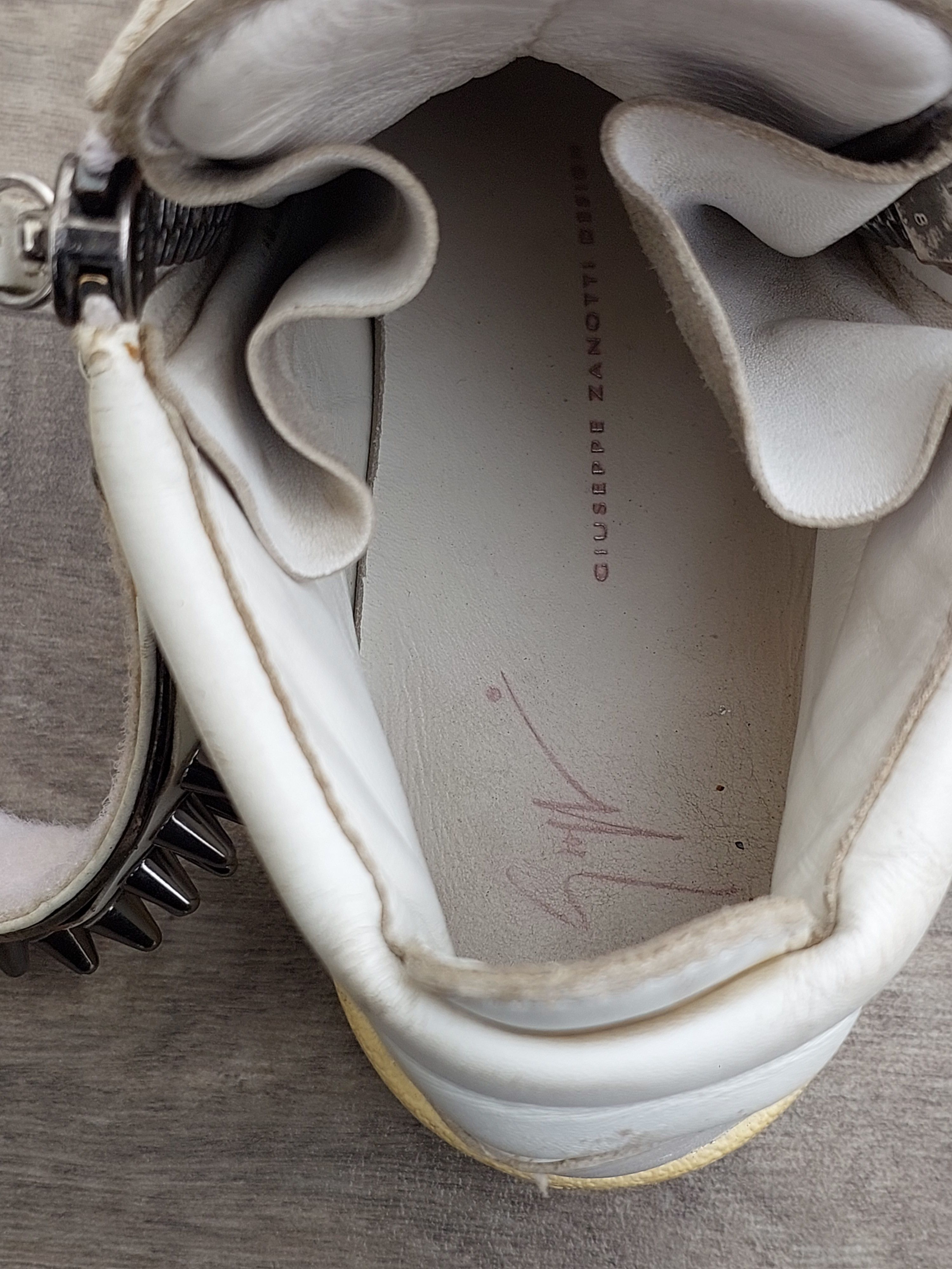 Giuseppe Zanotti Giuseppe Zanotti White All Strap Studded High Top Size US 7 / EU 40 - 10 Thumbnail