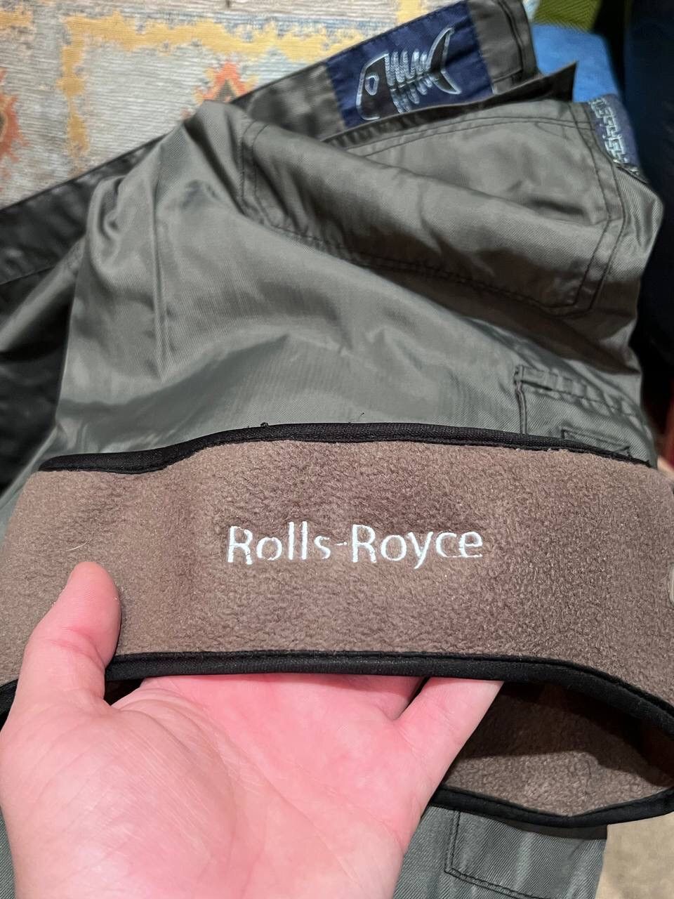 Vintage Vintage 00s Rolls Royce Fleece Hat Size ONE SIZE - 2 Thumbnail