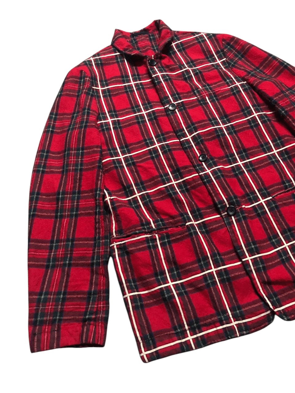 Yohji Yamamoto Vintage Yohji Yamamoto Y's For Men Wool Red Plaid Jacket Size US M / EU 48-50 / 2 - 7 Thumbnail