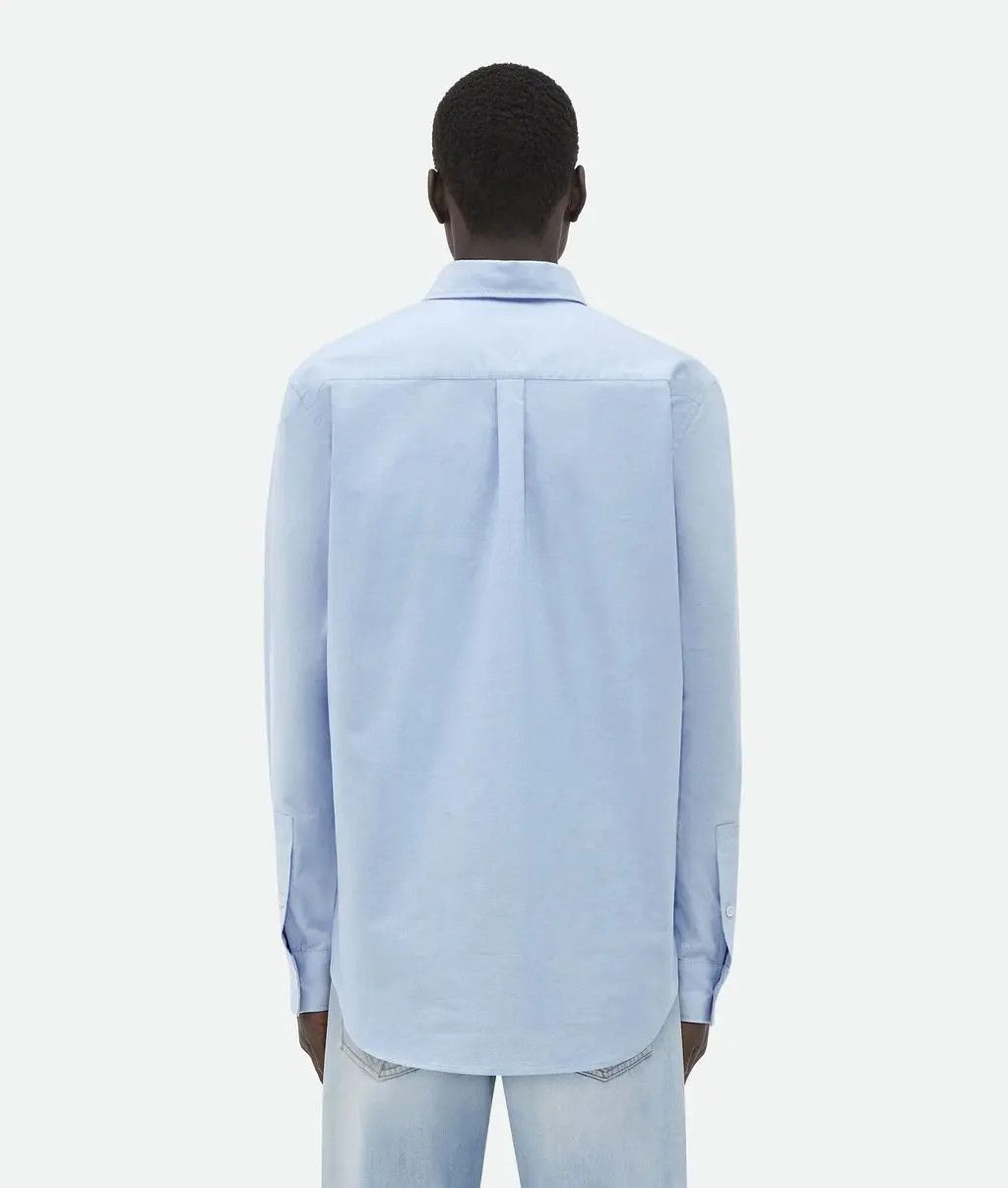 Bottega Veneta o1bcso1str0425 Cotton Oxford Relaxed Shirt in Light Blue Size US S / EU 44-46 / 1 - 3 Thumbnail