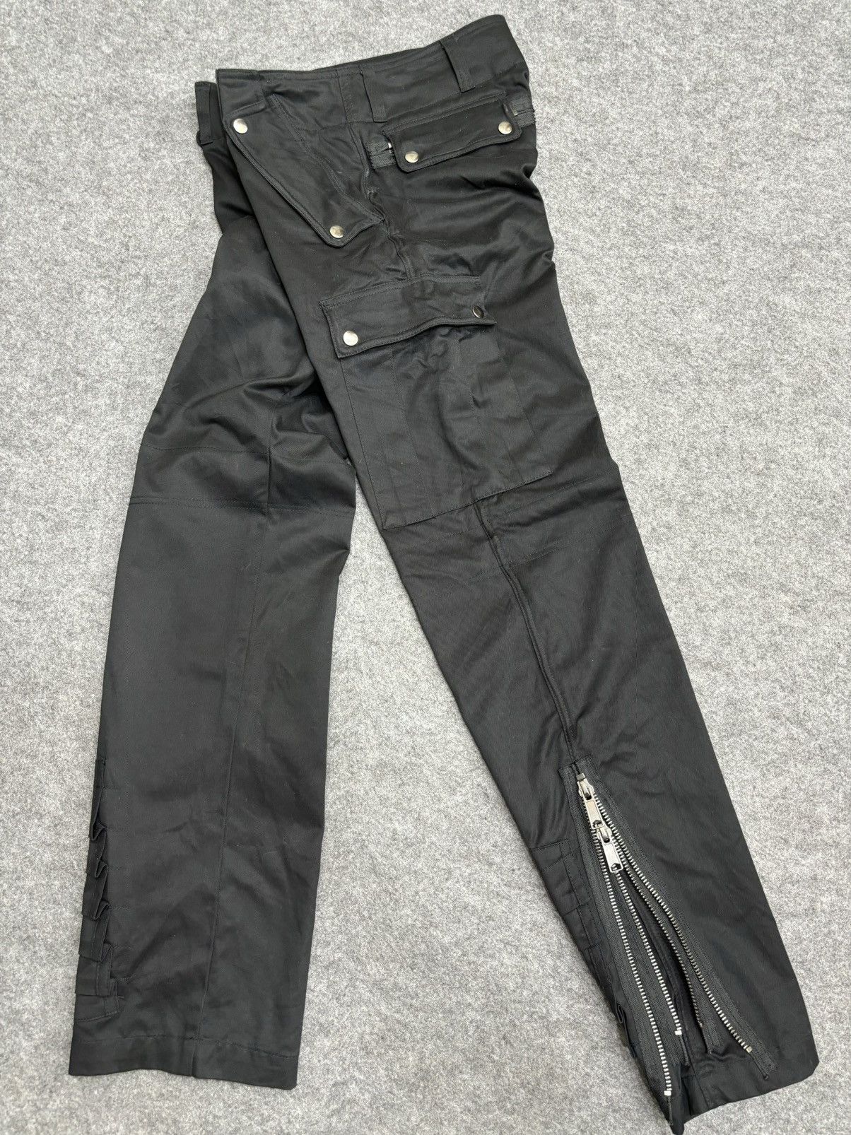 Japanese Brand 💥Punk Style💥Semantic Design Multipockets Zipper Pant F488 Size US 33 - 19 Thumbnail
