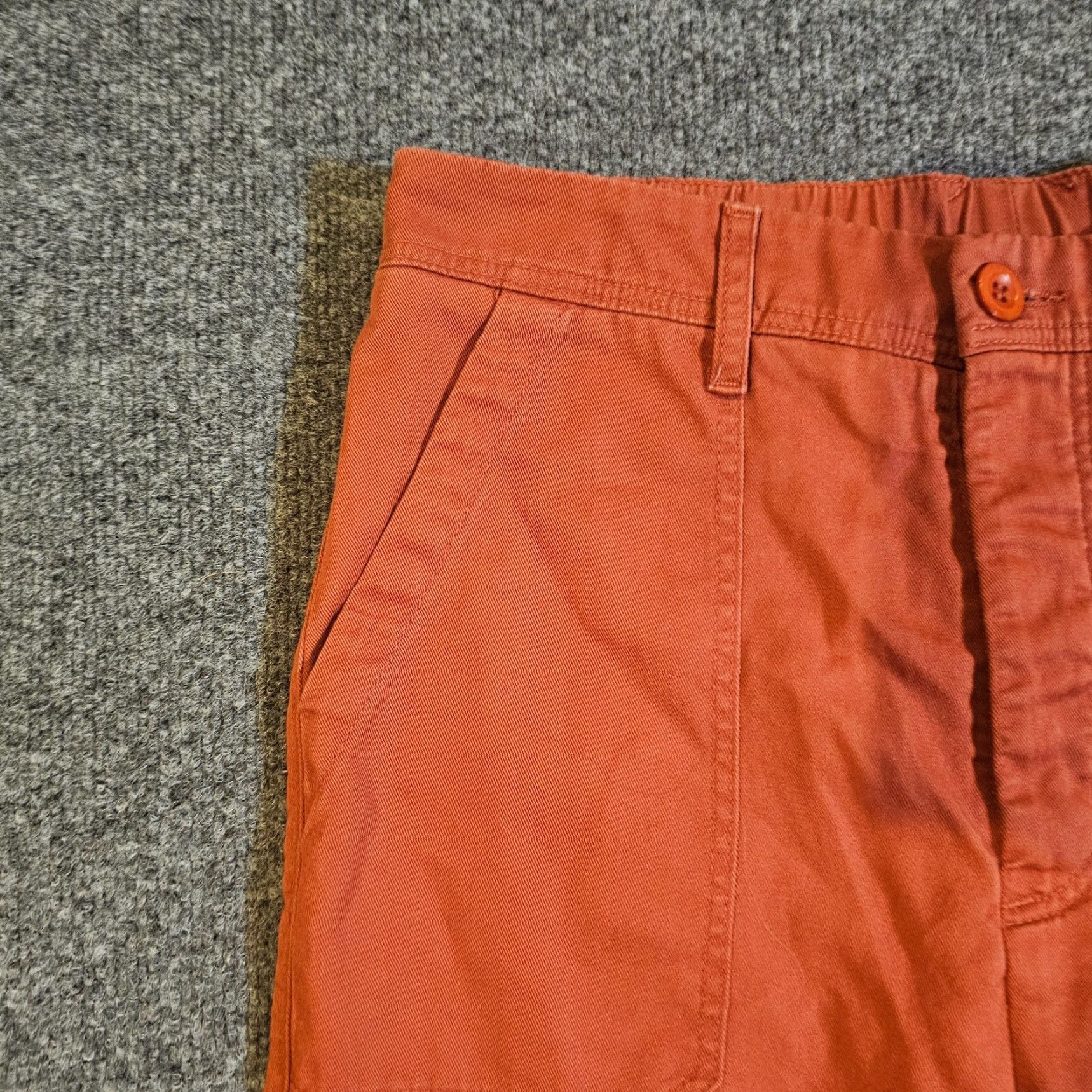 Xirena XIRENA Pants Womens XS Orange Cropped Cuffed High Rise Canvas Casual Bohemian Accent/Basic Wear Size 26" / US 2 / IT 38 - 4 Thumbnail