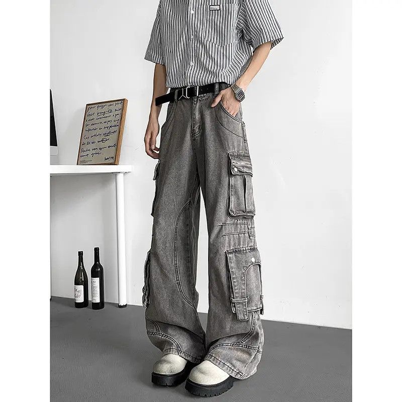 Japanese Brand Retro loose pocket micro flared jeans Size US 32 / EU 48 - 6 Thumbnail