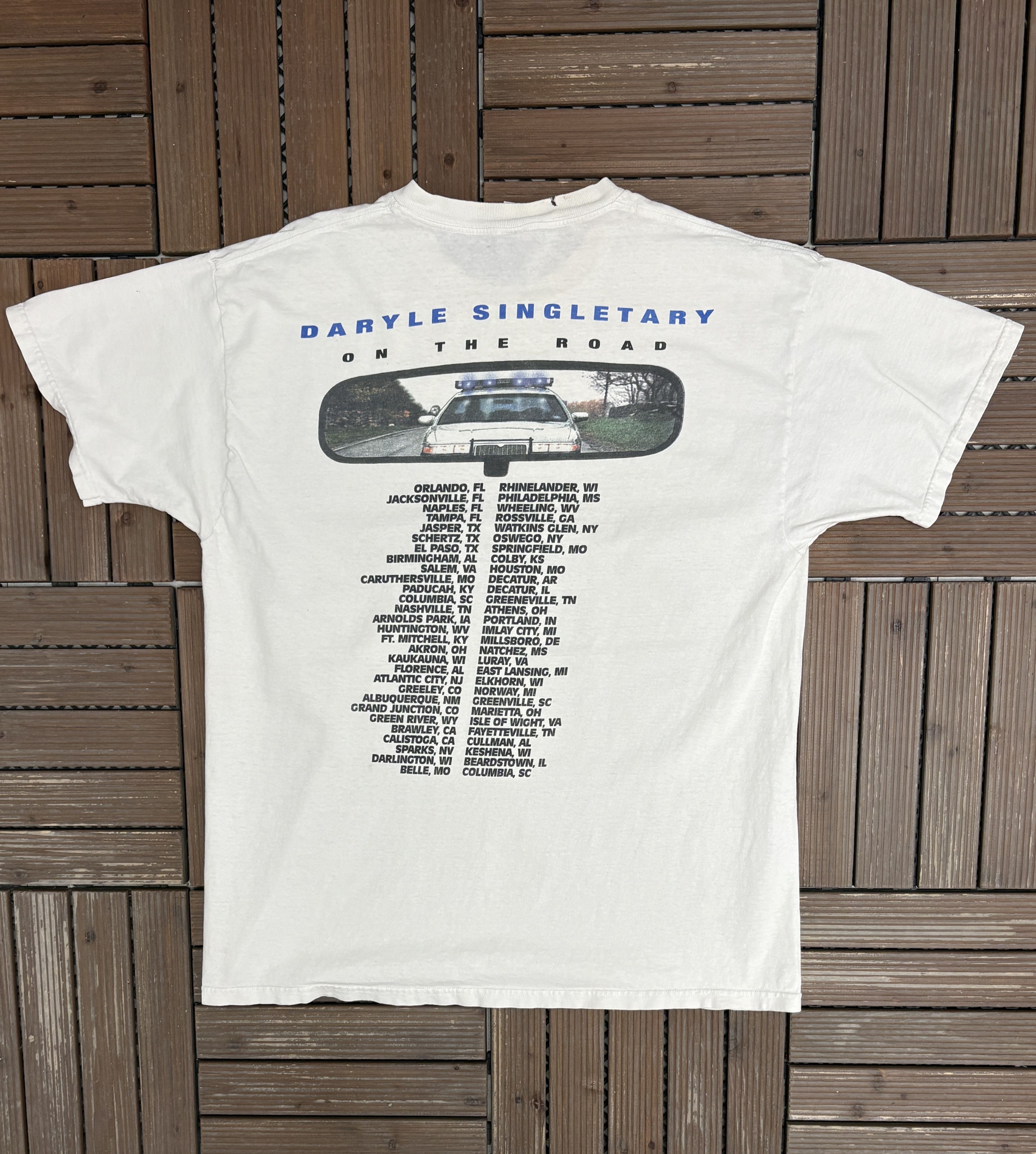 Vintage Daryle Singletary On The Road Tour Vintage Country White Tee Size US XL / EU 56 / 4 - 5 Thumbnail