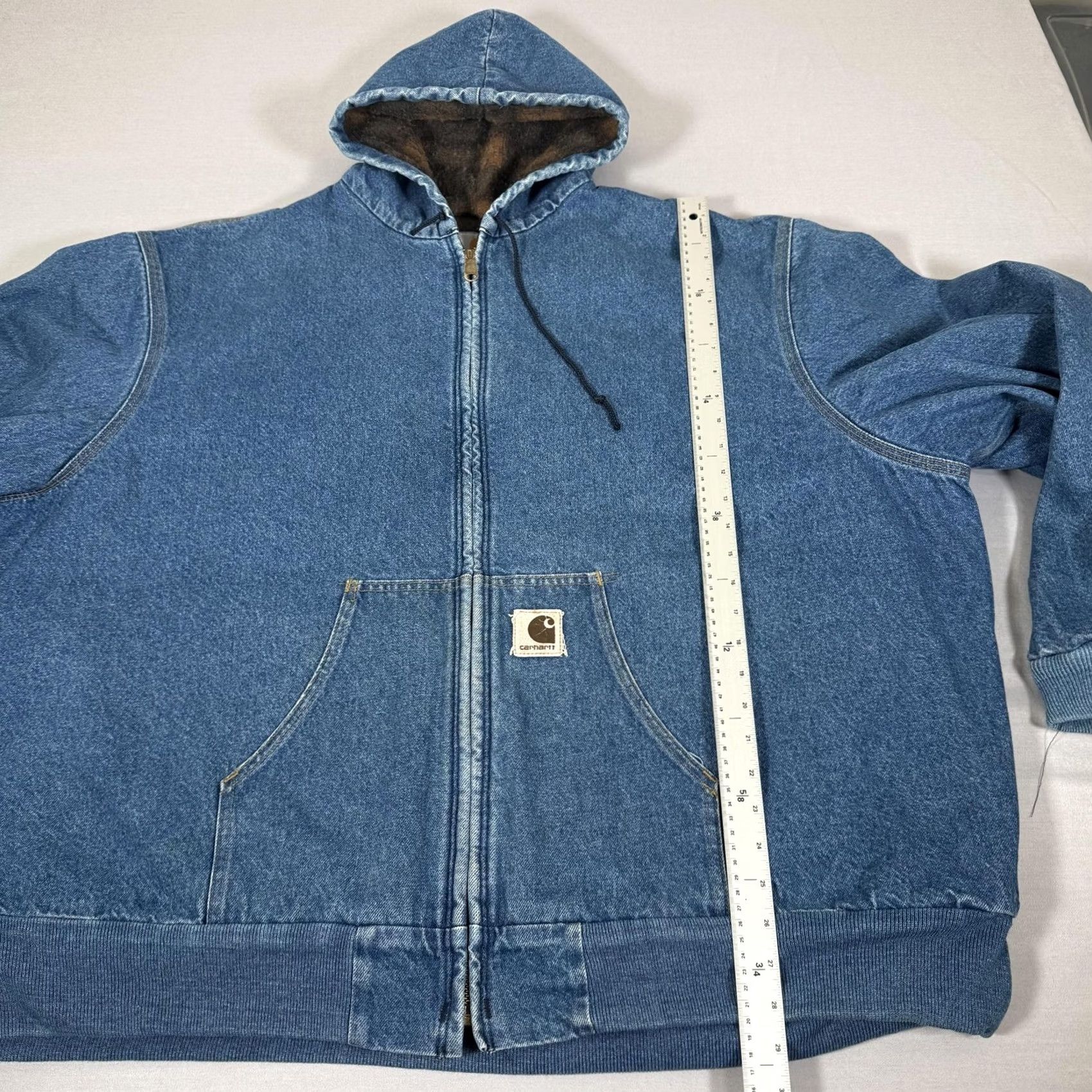Carhartt VINTAGE Carhartt Jacket Mens 4XL Blue Denim Blanket Lined Active 90s Womens? Size US XXL / EU 58 / 5 - 6 Thumbnail