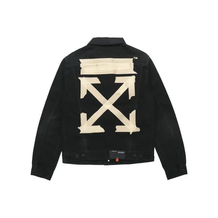 Off-White Classic Denim Jacket with Arrow Design 0079