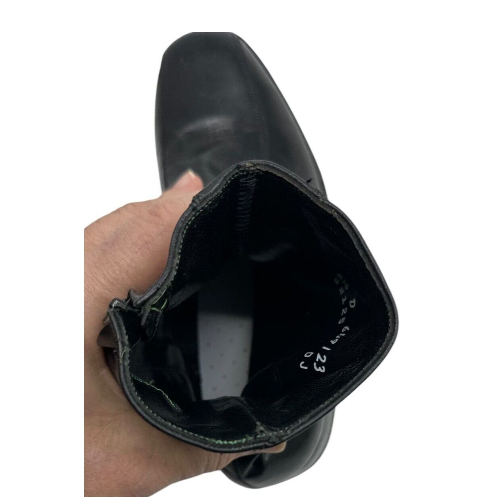Florsheim Florsheim Mens Black Leather Round Toe Side Zip Size 5.5 D Size US 5.5 / EU 38 - 17 Thumbnail