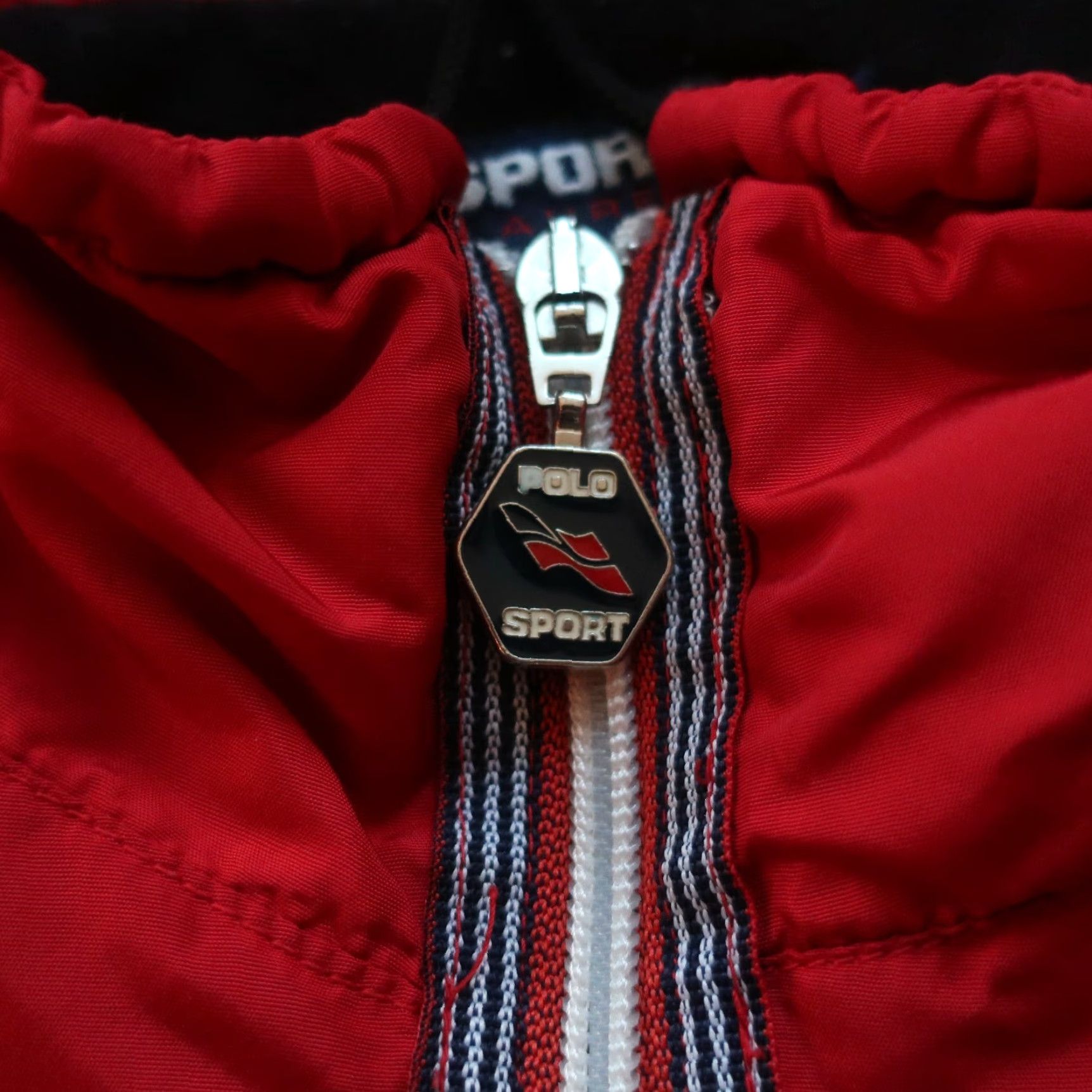 Polo Ralph Lauren VINTAGE Polo Sport Ralph Lauren Logo Pullover Jacket Men XL Red Black Jacket Mens Size US XL / EU 56 / 4 - 4 Thumbnail