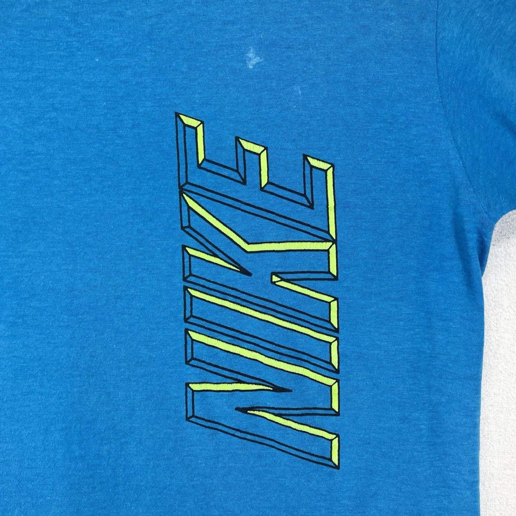 Nike VINTAGE Nike T-Shirt Unisex Adults Shirt L Blue 80s 90s Retro USA Graphic Print Stitch Logo Crew Neck Short Sleeve Size US L / EU 52-54 / 3 - 3 Thumbnail
