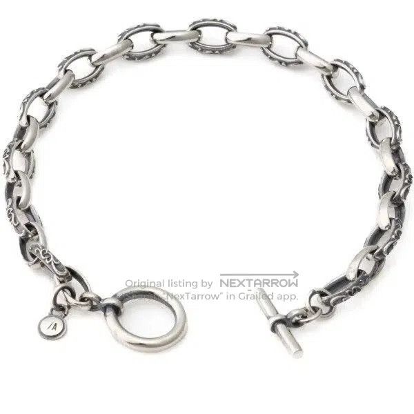 AQUA AQUA SILVER Chain Bracelet with Floral Engraving. Size ONE SIZE - 7 Thumbnail
