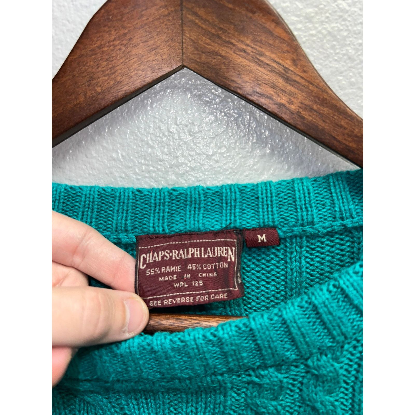 Ralph Lauren Womens Chaps Ralph Lauren Teal Sweater Heavy Green Medium M Size M / US 6-8 / IT 42-44 - 6 Thumbnail