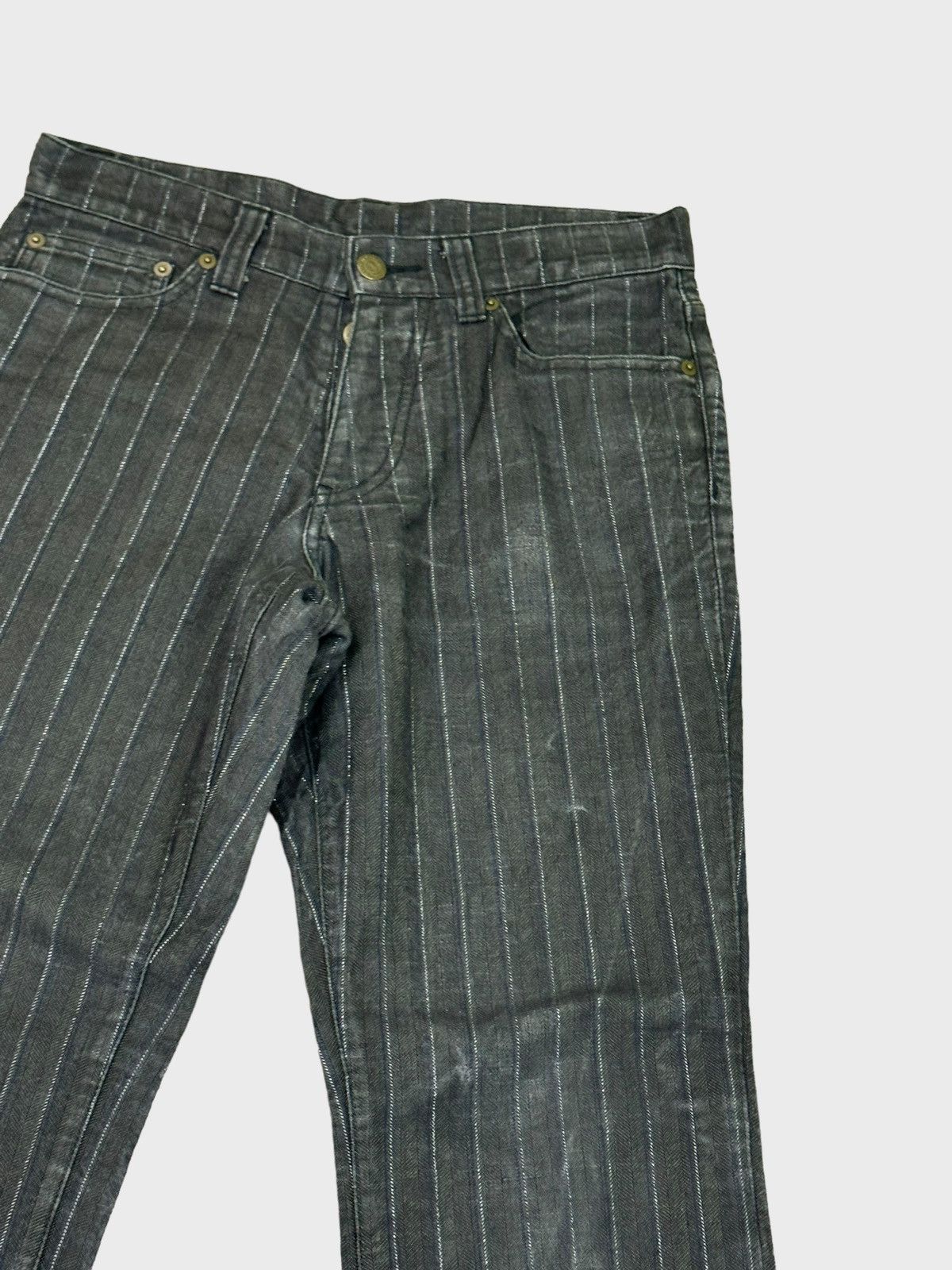 Tornado Mart FLARED TORNADO MART STRIPED BOOTCUT DENIM Size US 28 / EU 44 - 5 Thumbnail