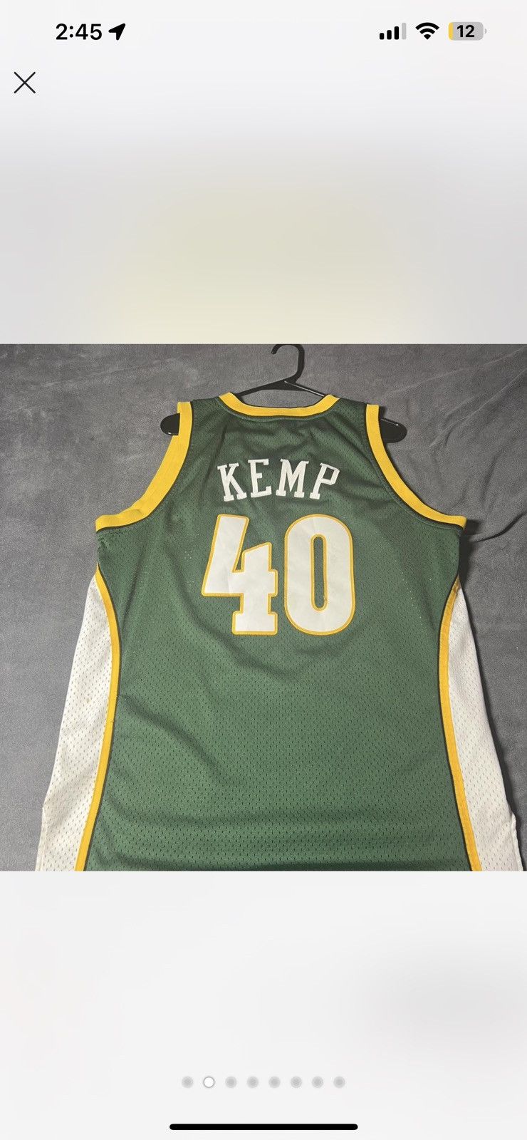 NBA SHAWN KEMP Seattle SUPERSONICS Sonics 2001-02 HWC Throwback Size US L / EU 52-54 / 3 - 2 Thumbnail