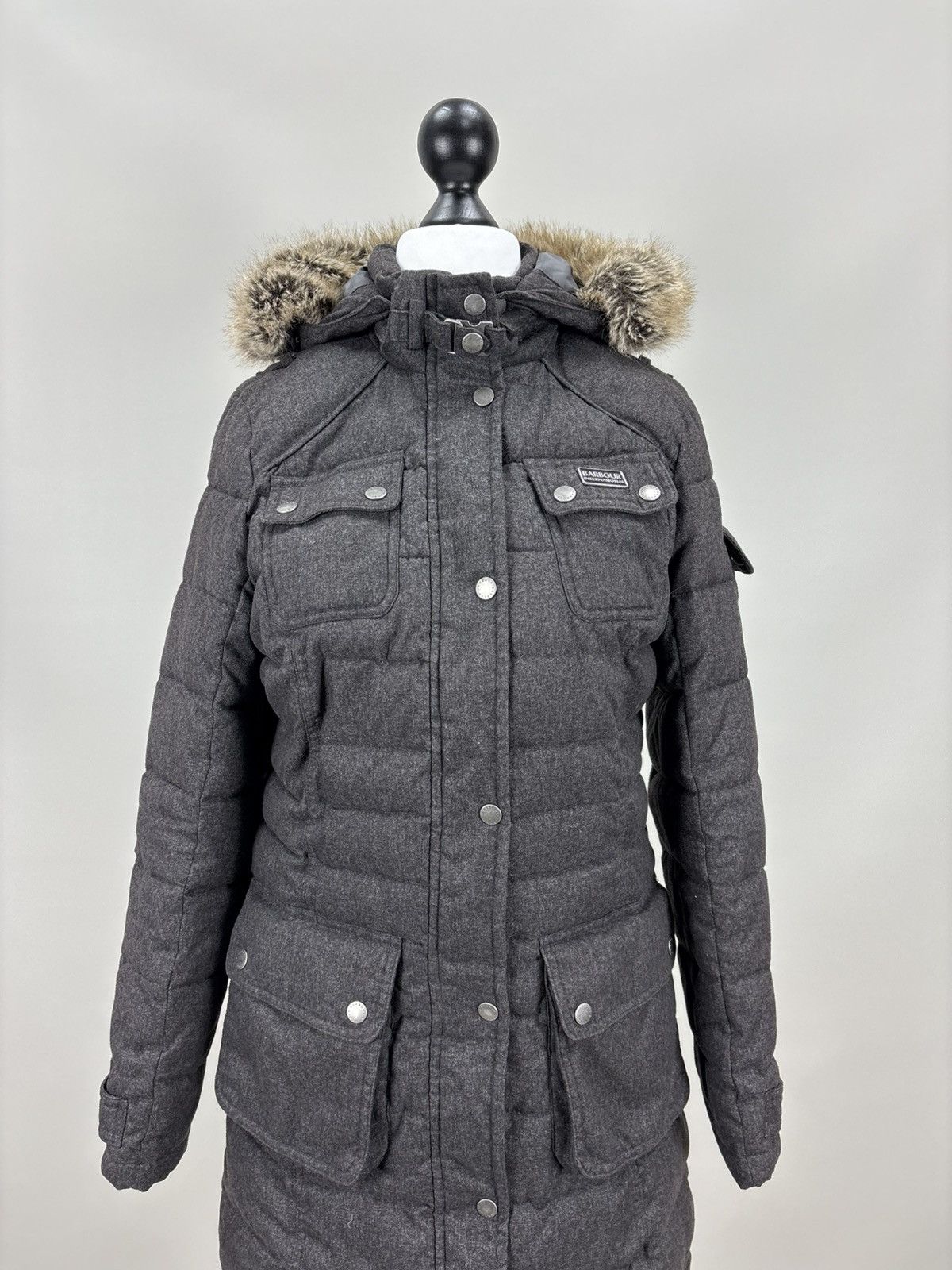 Barbour × Designer Womens parka Barbour International Size 6 Color Gray Size M / US 6-8 / IT 42-44 - 2 Thumbnail
