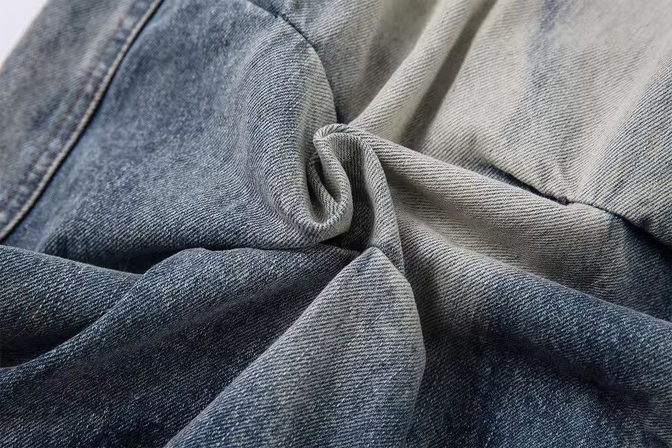 Jean Streetwear Designer Washed Wide Leg Retro Outdoor Jeans Size US 35 - 12 Thumbnail
