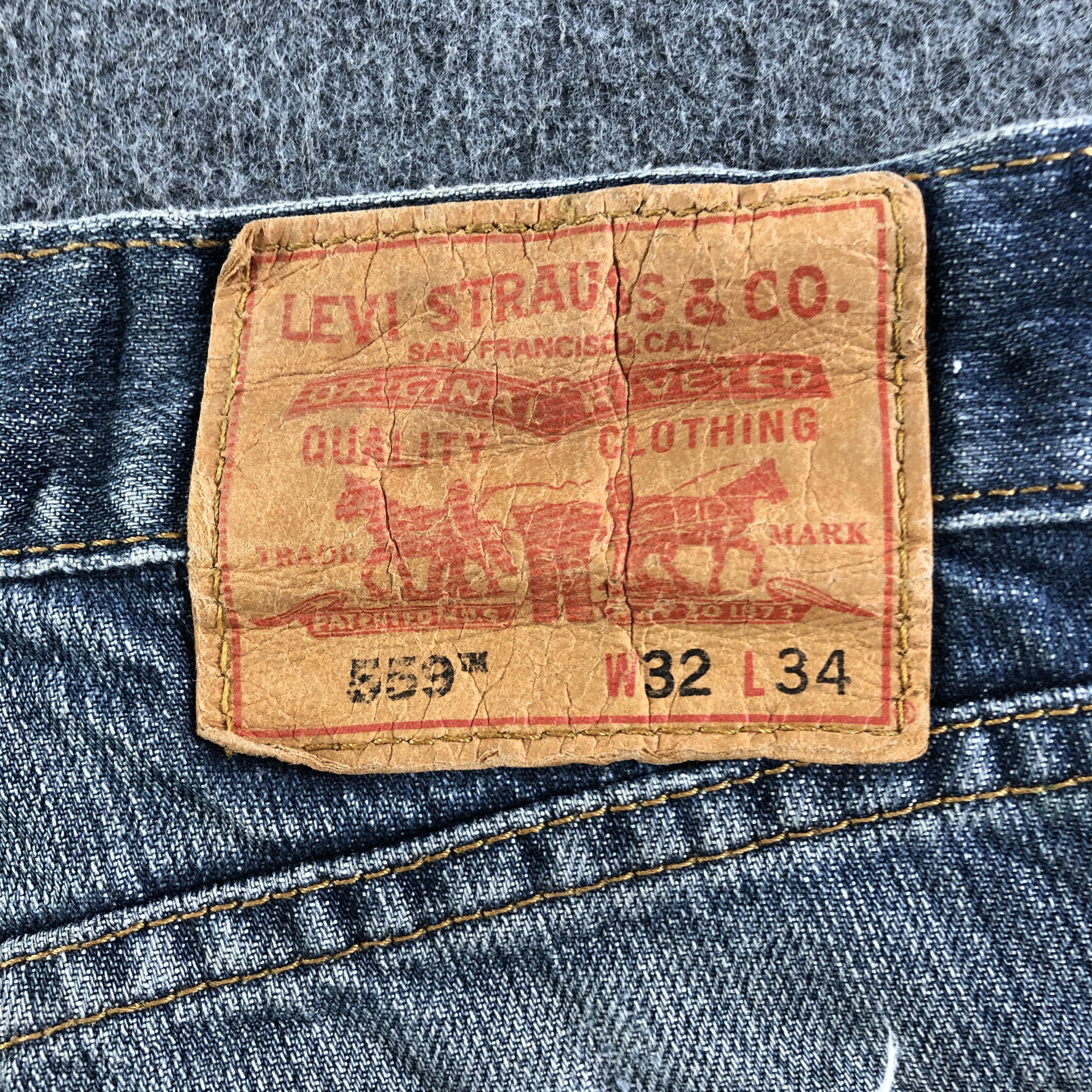 Levi's Vintage Blue Wash Levis 559 Jeans-J3026 Size US 35 - 5 Thumbnail