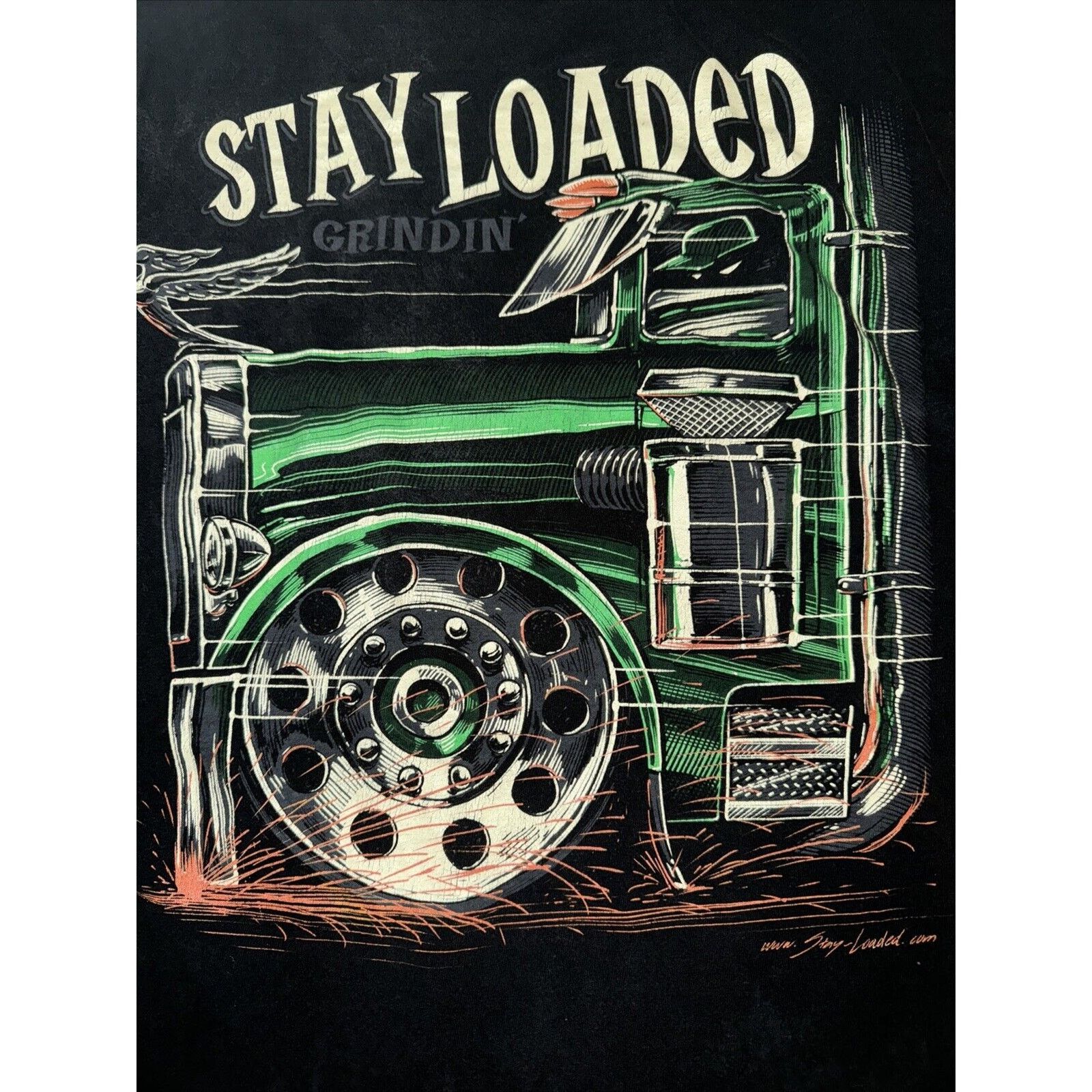 Vintage Stay Loaded T-Shirt Black XL 22x29 Size US XL / EU 56 / 4 - 2 Thumbnail