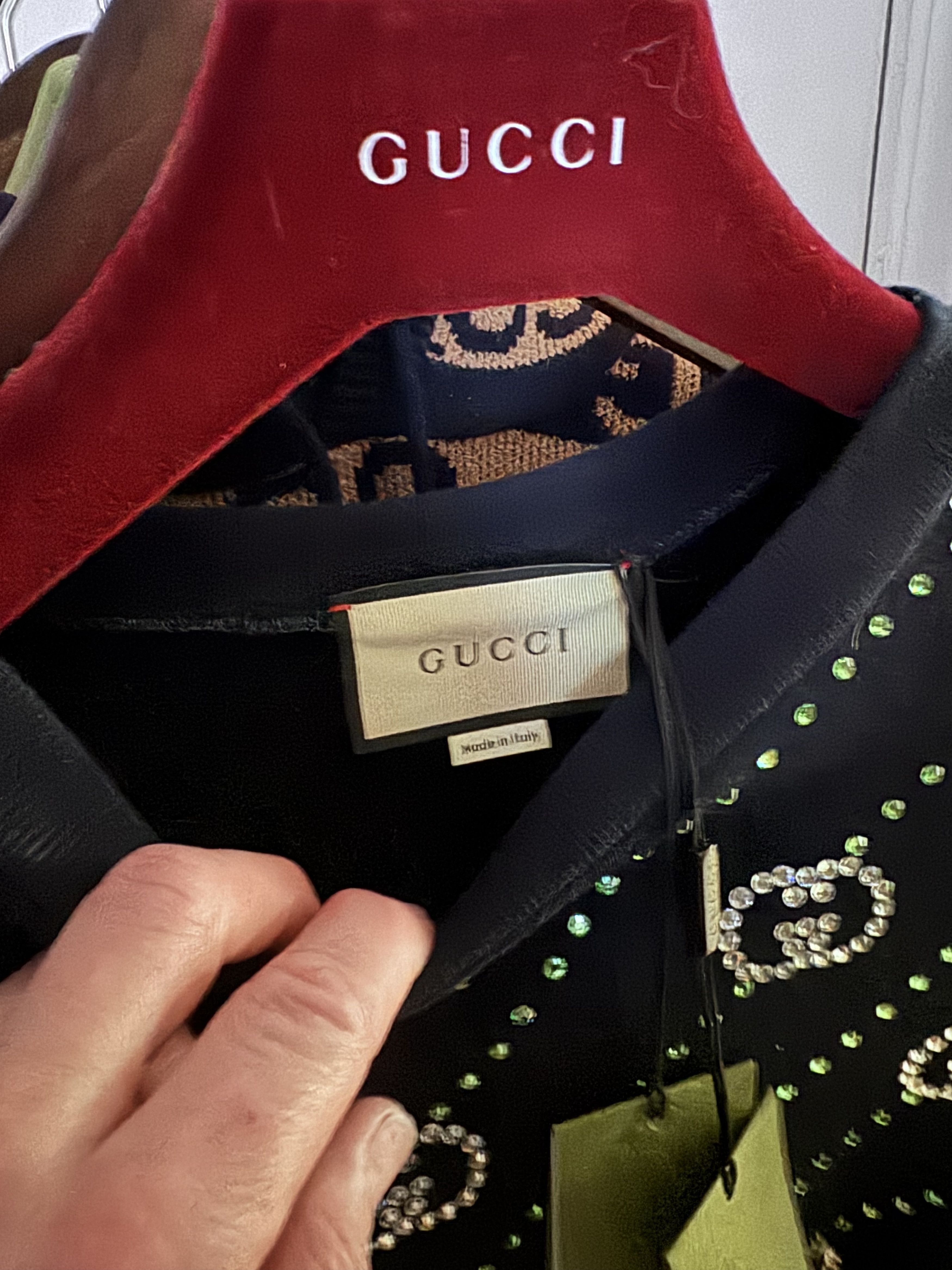 Gucci Gucci Jeweled GG Crystal Navy Sweatshirt & Shorts Set Size US S / EU 44-46 / 1 - 5 Thumbnail