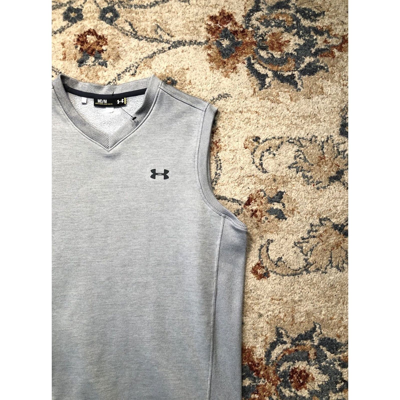 Under Armour Under Armour Sweater Vest Mens M Gray Storm Logo V-Neck Golf Casual Tops Size US M / EU 48-50 / 2 - 4 Thumbnail